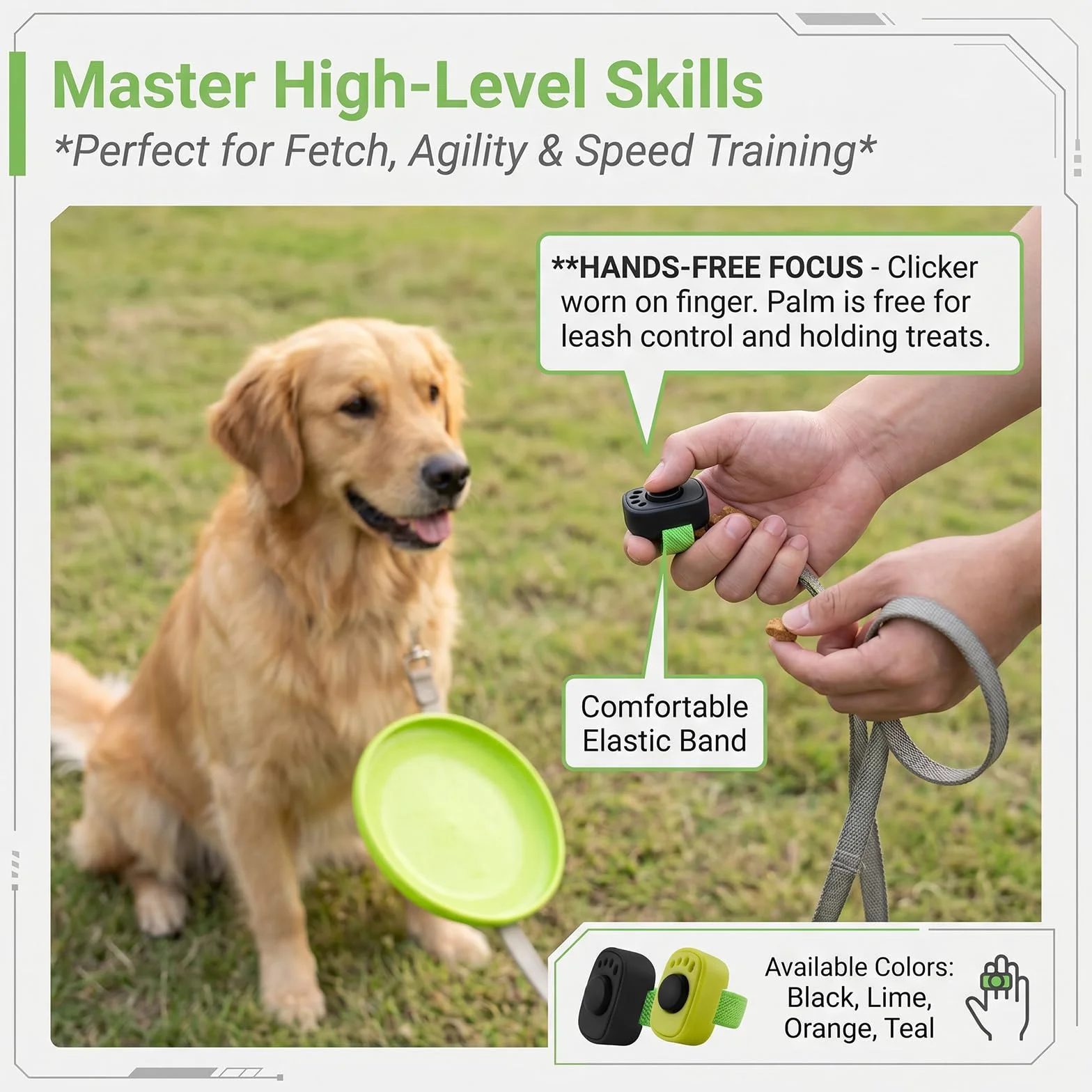 Lot De 4 Clickers De Dressage Pour Chien, Accessoire Pratique Pour Éducation Canine, Clicker À Anneau Pour Doigt, Dressage Chiens Chats Chevaux, Accessoire Pour Chien