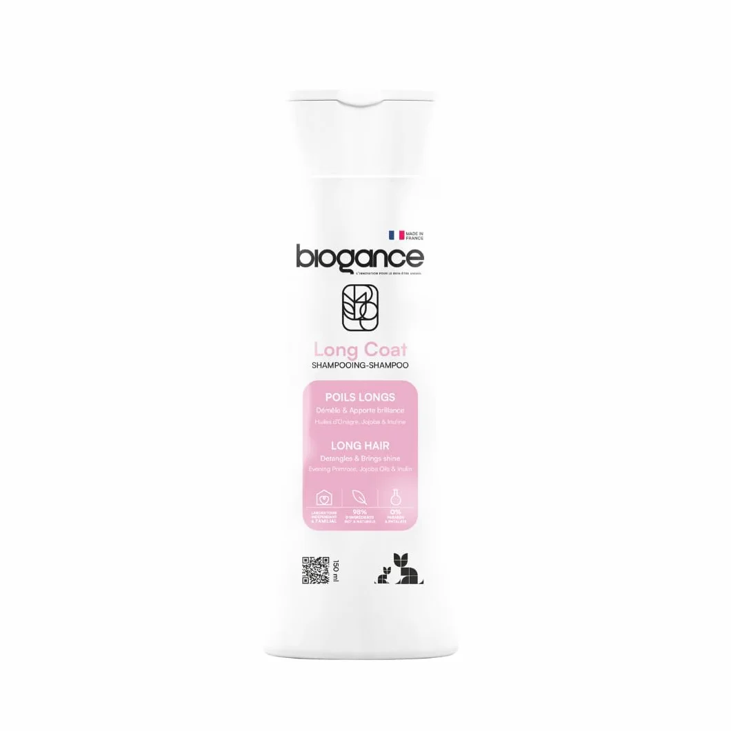 Biogance Shampooing Poils Longs 150 ML pour Chat Huile de Jojoba