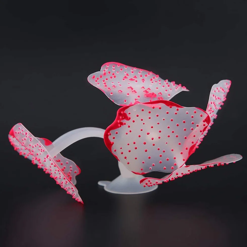 Decoration d'Aquarium Artificielle Rouge 8cm x 4.5cm 1 Unite