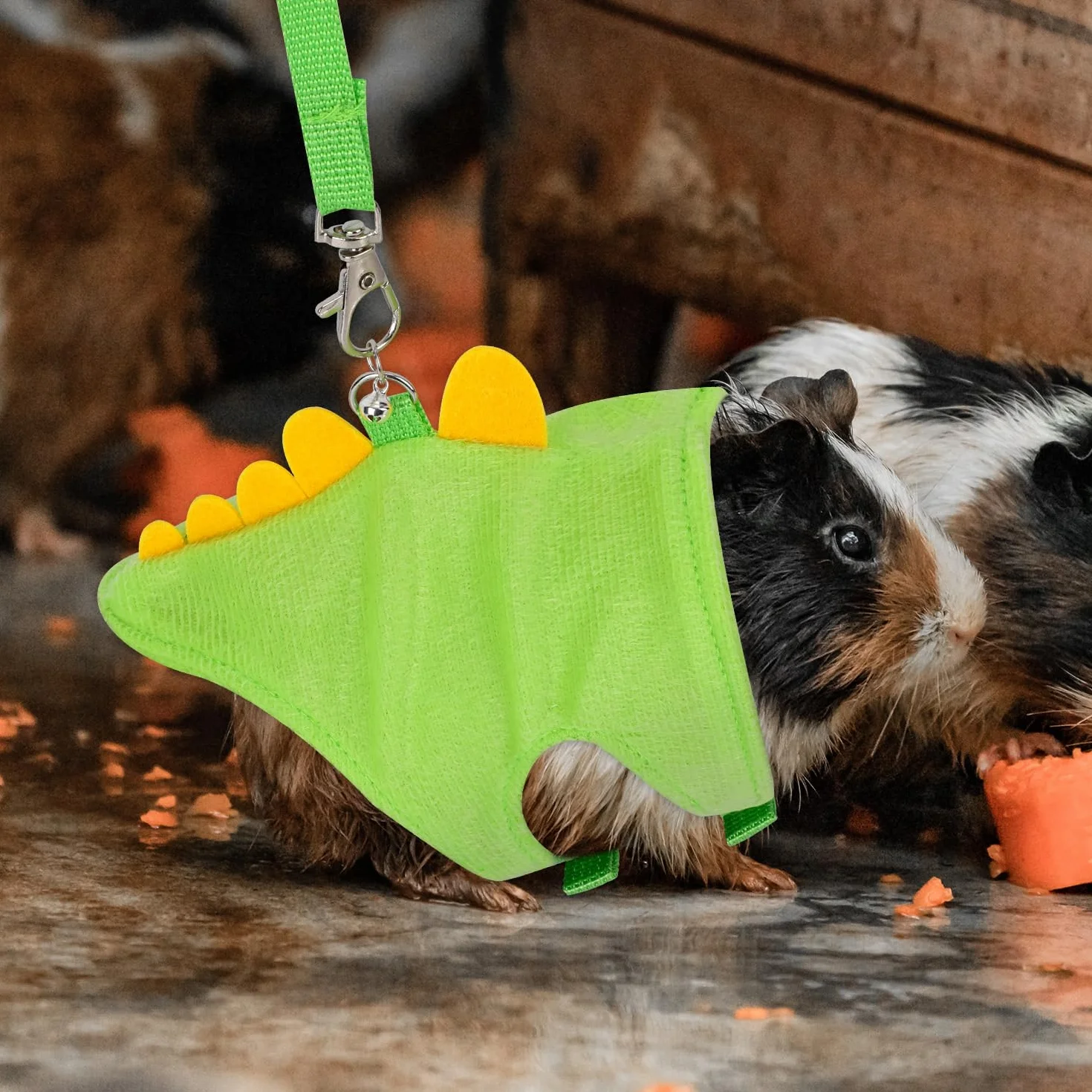 Ensemble Harnais et Laisse pour Furet, Gilet en Forme de Dinosaure Petits Animaux Accessoires de Promenade en Plein Air pour Furet Lapin Hamster Chaton Chiot Petits Animaux