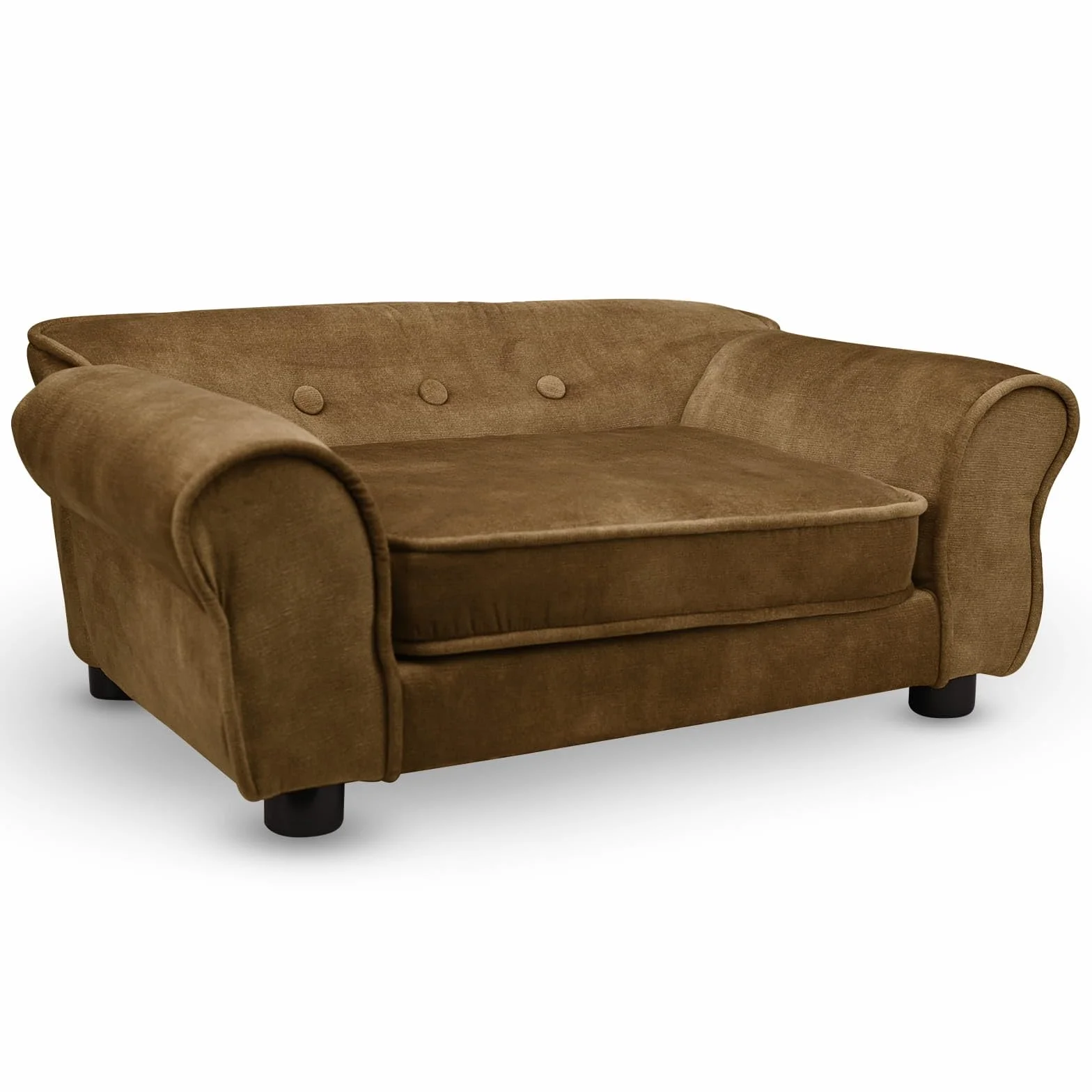 MG Design Canapé pour Chien et Chat Marron Structure en Bois Assise rembourrée Facile à Nettoyer