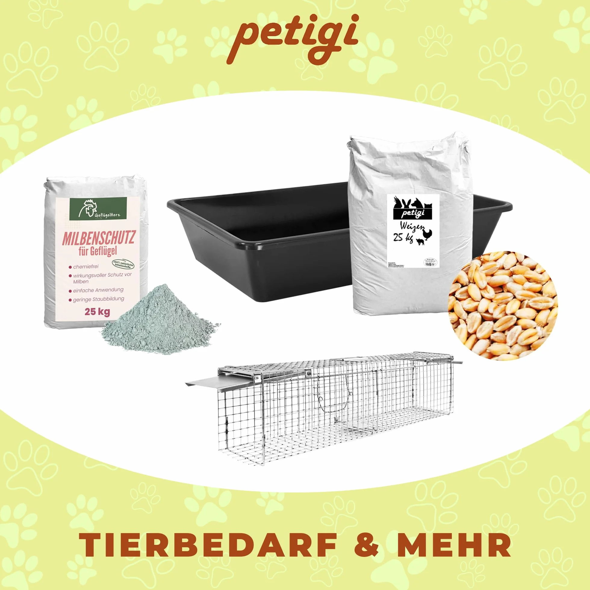 Petigi Poudre de Roche Primaire Diabase 25 kg pour Poulets Poulailler