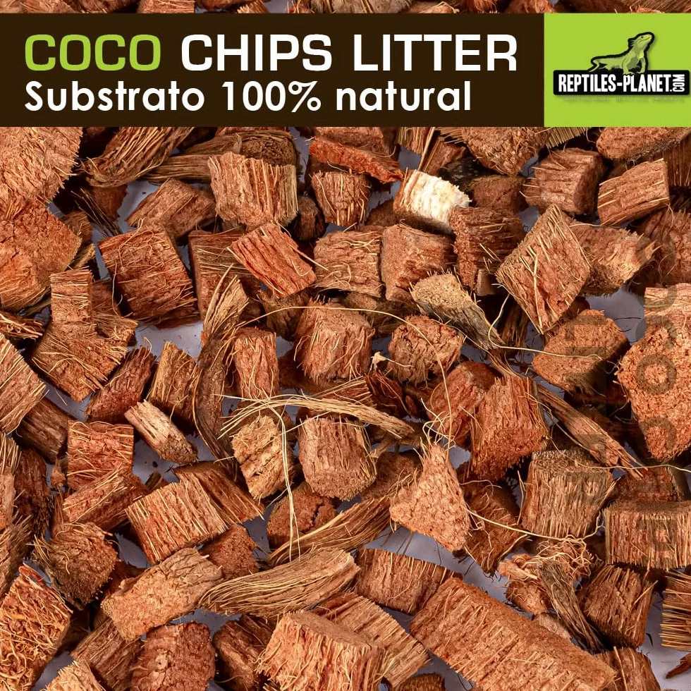 Coco Chips Substrat en Eclats de Coco pour Terrarium 6 Litres