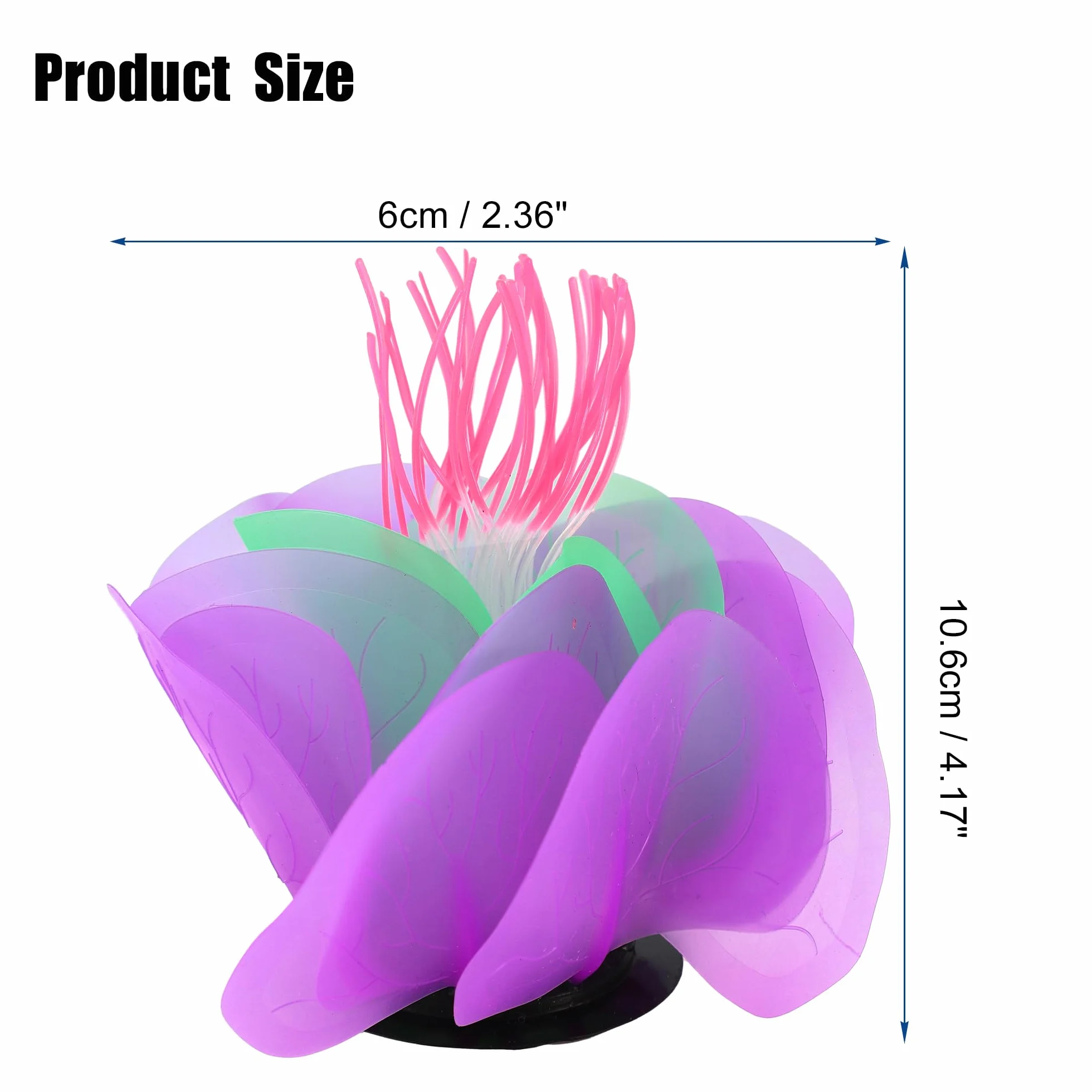 VOCOSTE Aquarium Simulation Corail Aquatique Fleur Violet Silicone Décoration