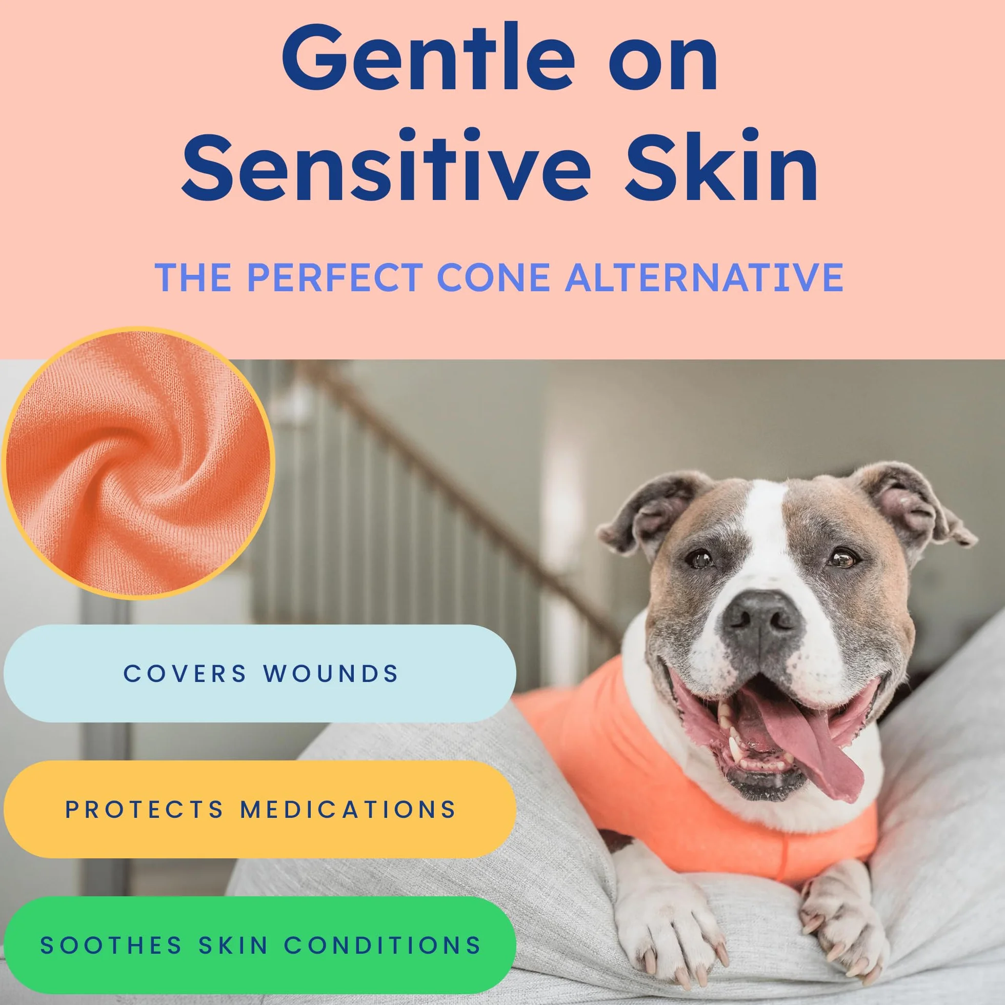 Gold Paw Sun Shield T-Shirt pour Chien - Protection UV - Soulage l'Anxiété - Lavable en Machine