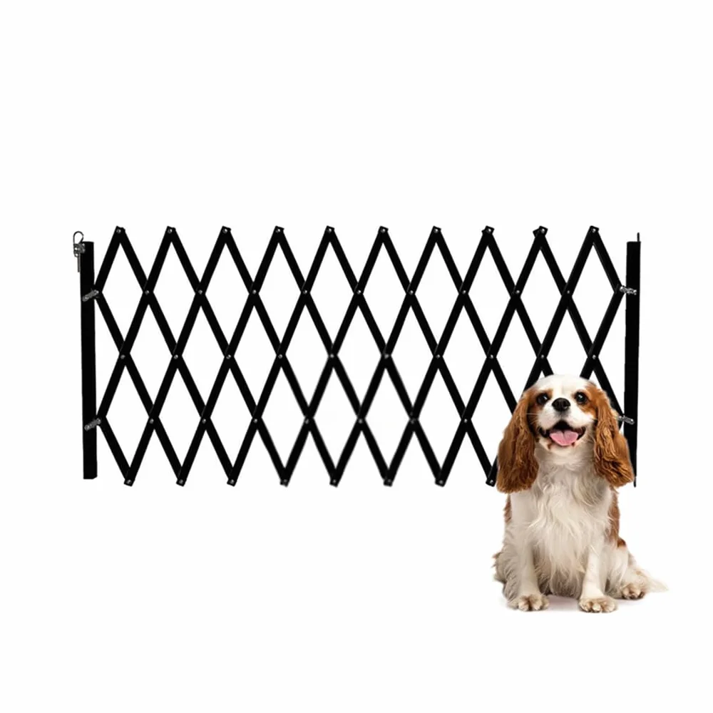 NORDLINGER Pro Barrière Animaux Extensible 60 à 230 cm Noir Bois 100% FSC