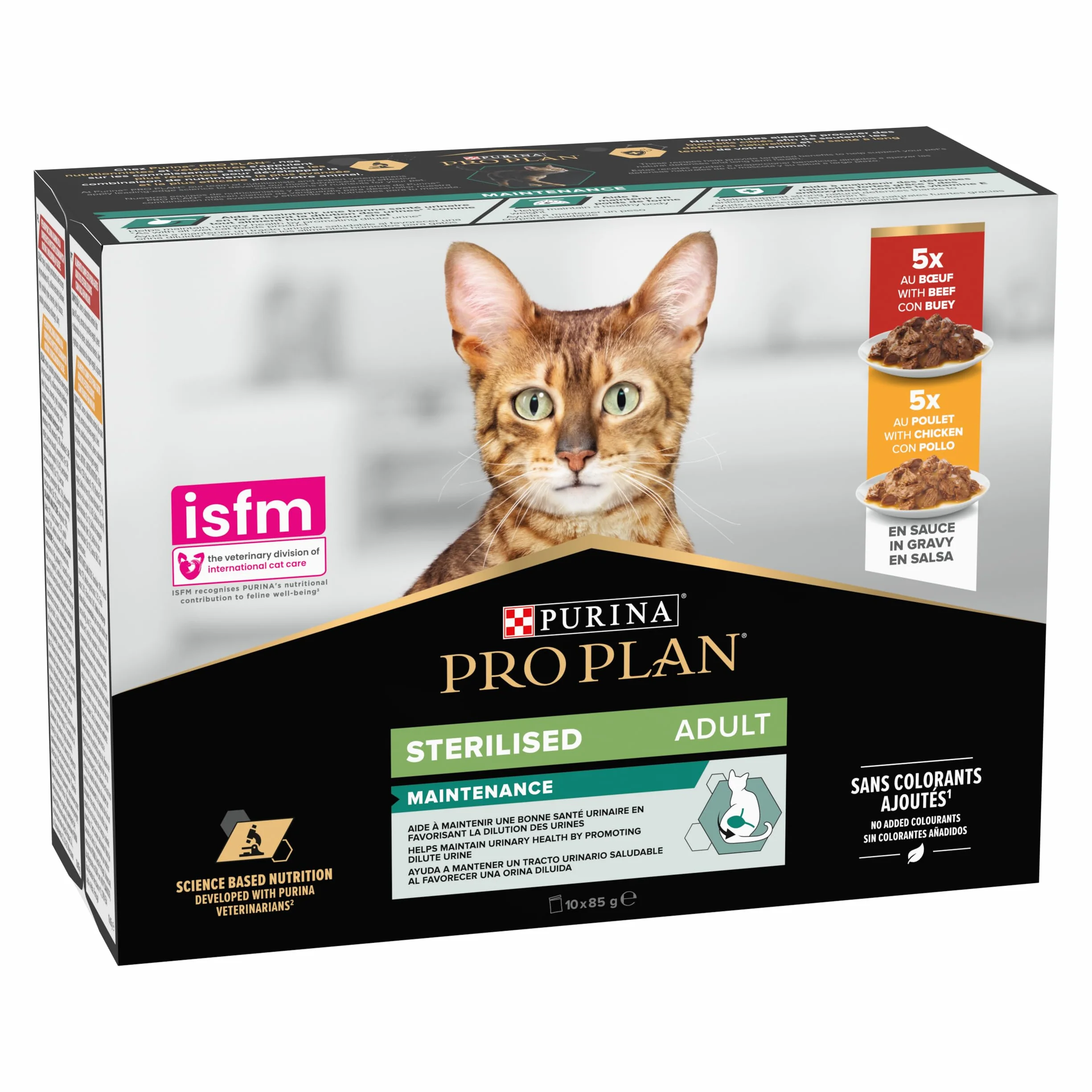 Pro Plan Adulte Stérilisé Boeuf Poulet 10x85g
