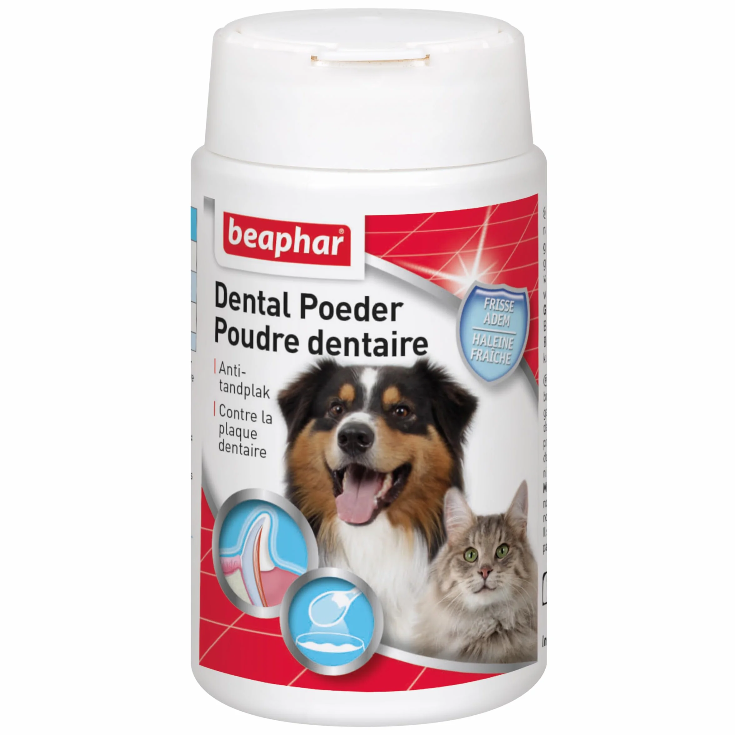 BEAPHAR Poudre Dentaire pour Chien et Chat Nettoyage des Dents sans Brossage 100% Naturelle 75g
