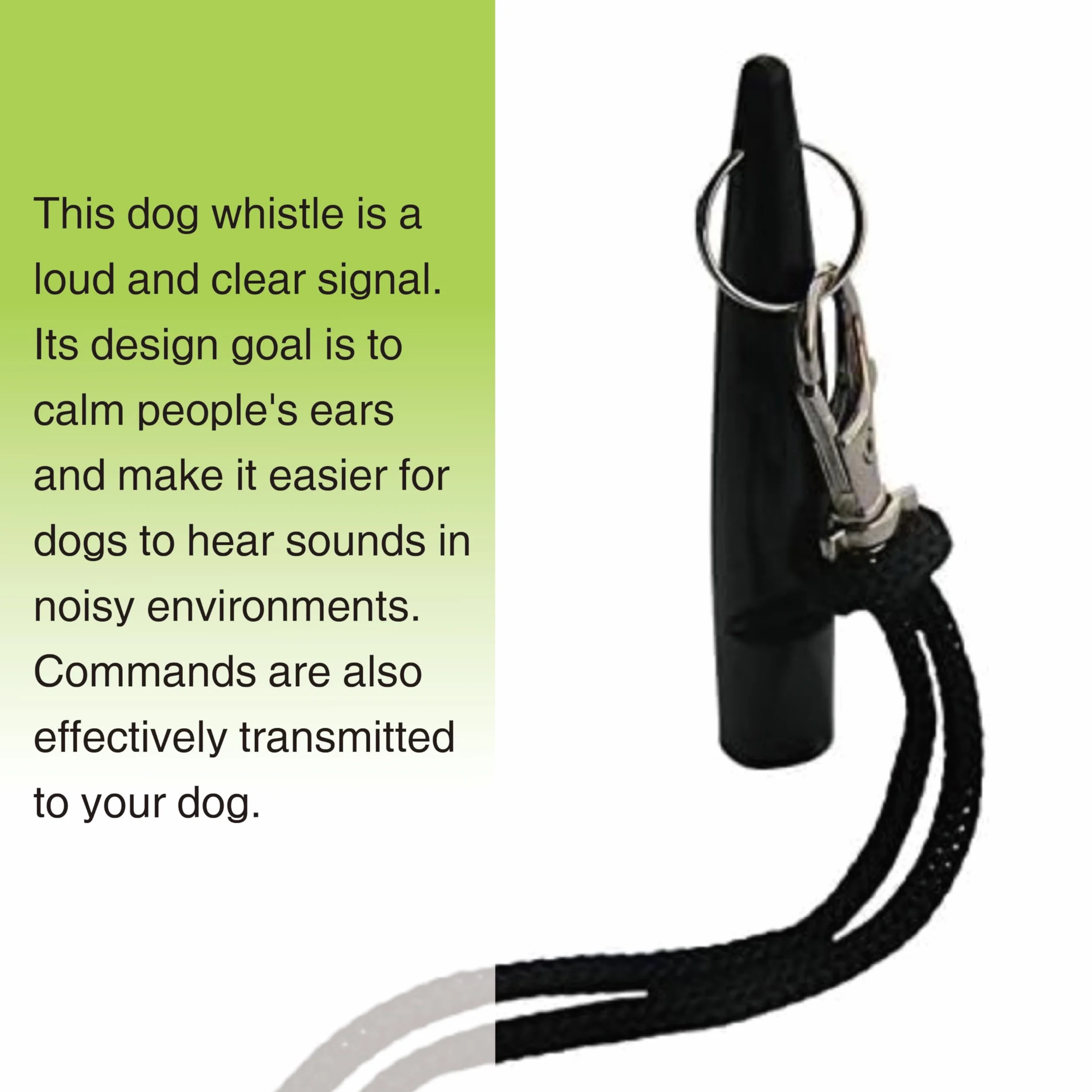Sifflet Chien Rappel Professionnel, Sifflet Pour Chien, Idéal Pour Le Rappel, Outil D’Éducation Canine Multifonction, Outil De Dressage De Haute Qualité Pour L'Éducation Canine, 1PCS Noir
