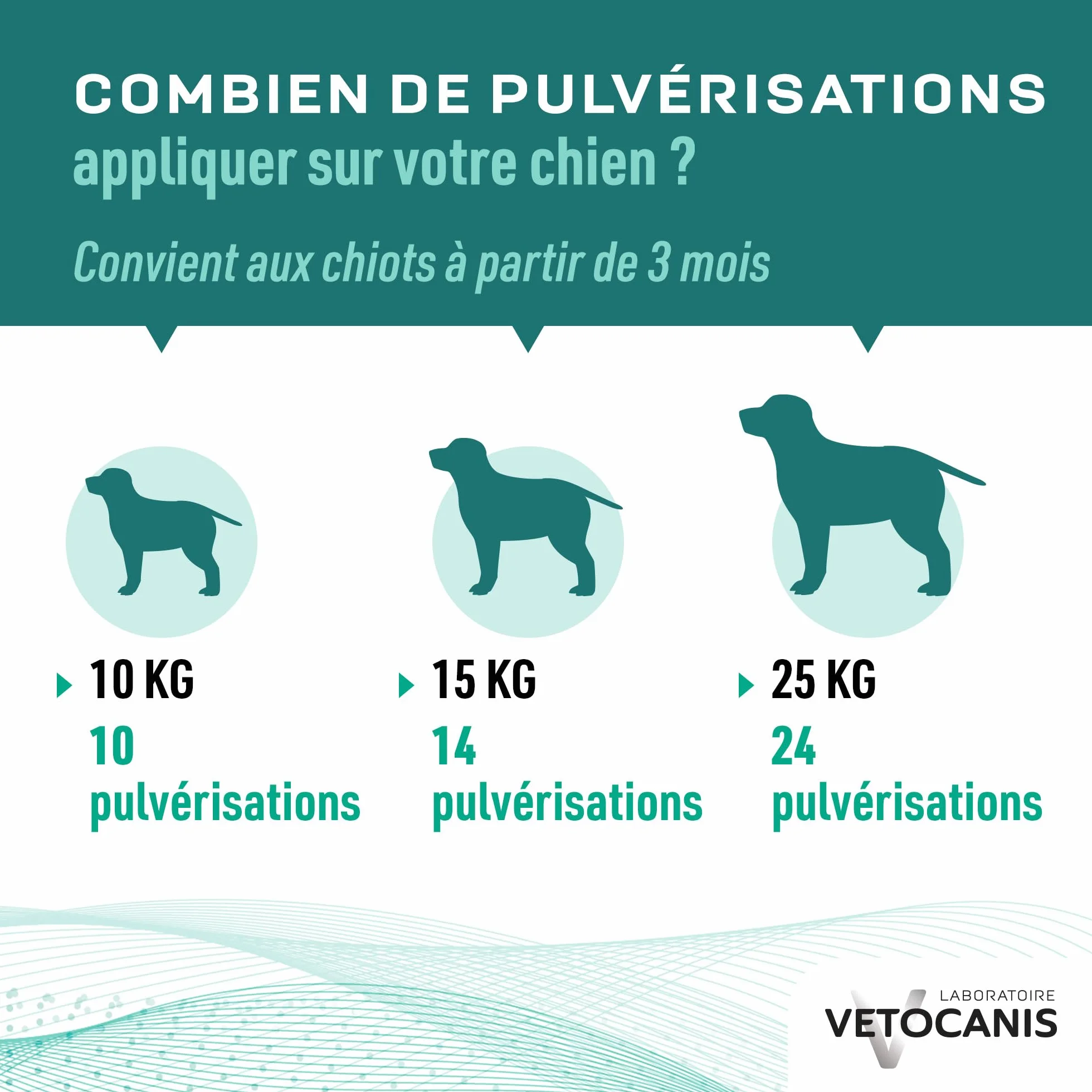 VETOCANIS, Spray Anti-puces et Anti-Tiques et Anti-Moustiques pour Chien, Spray Antiparasitaire 500ML, Répulsif Efficace 12 JOURS