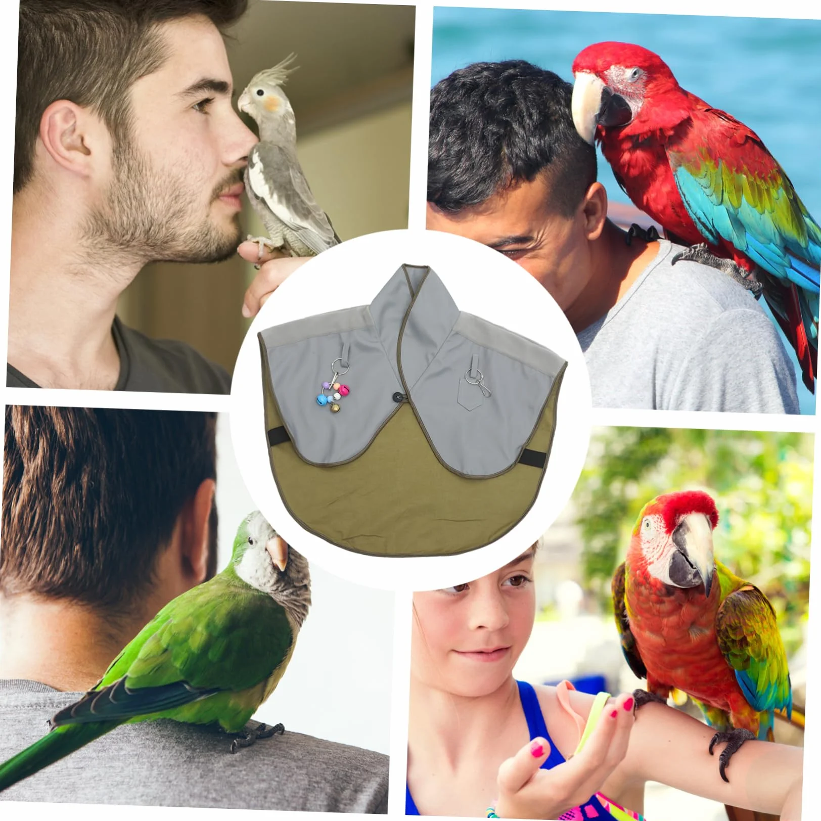 Protection Épaule Oiseaux Coton Lin Imperméable Réutilisable pour Perroquet