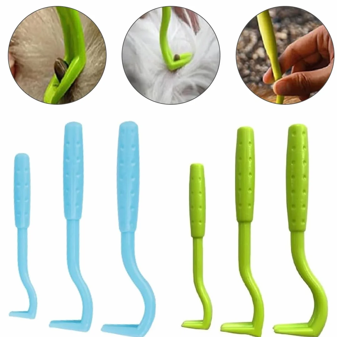 Pince à Tiques pour Chien, Chat, Humain - Crochets Anti Tique - Lot de 6