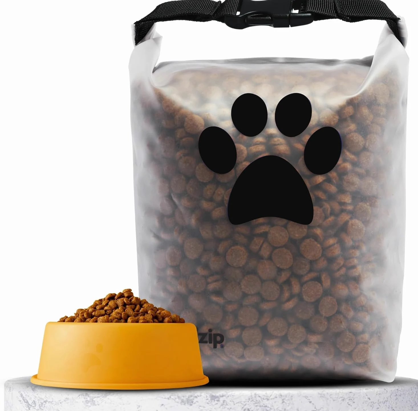 (re)zip Sac de rangement pour nourriture pour animaux domestiques (14 tasses) | Sans BPA, qualité alimentaire, sans danger pour les animaux | Garde les croquettes fraîches pour le camping, la planche