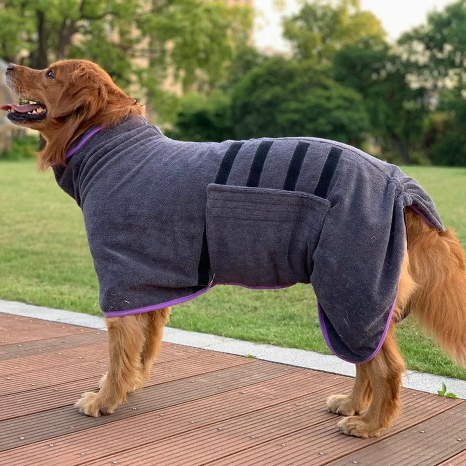 Peignoir Séchant pour Chien Serviette en Microfibre Douce à Séchage Rapide | Robe De Bain Pour Chien Idéal pour le Toilettage à la Maison, les Voyages, l'Hiver, la Baignade, les Jours de