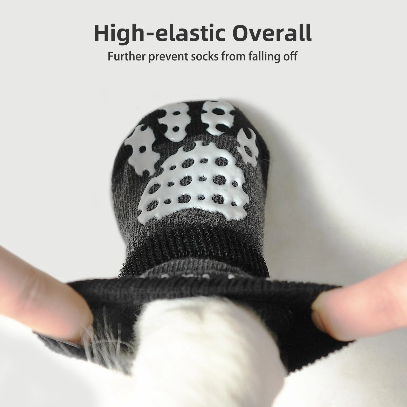 PUPTECK Chaussettes antidérapantes pour Chien Double Face Chausson Chiens Petite Moyenne Grande Taille planchers Bois Dur empêchant Léchage