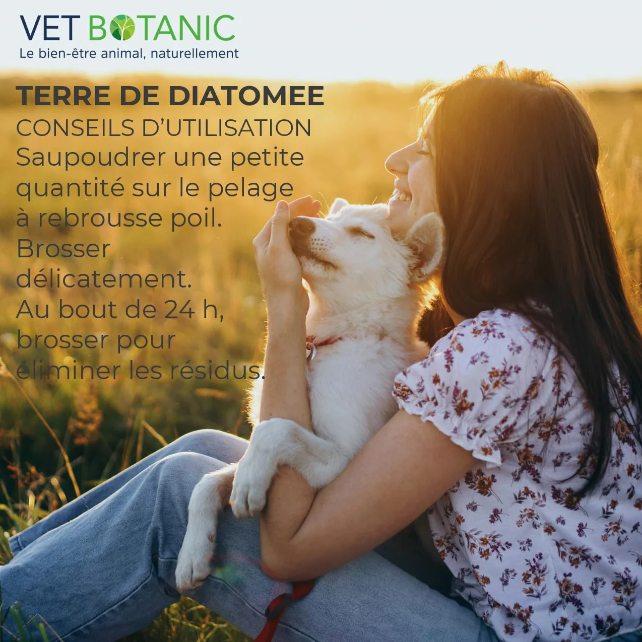 Terre de diatomée Chiens et Chats Parasites externes 100g