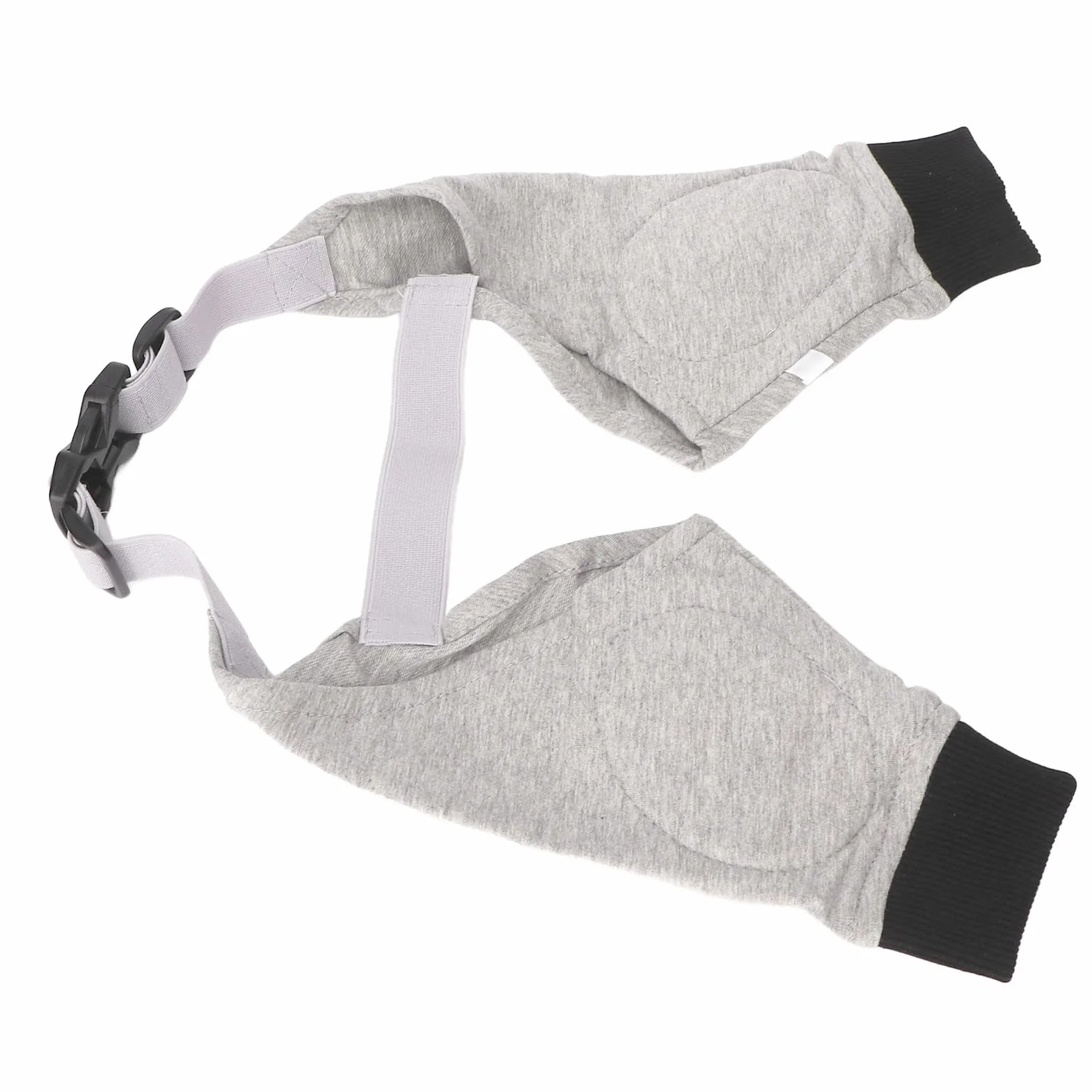 Protège-coude Chien Respirant Réglable Chauffant Articulations Manchon Jambe Avant Coton Polyester Gris Noir L