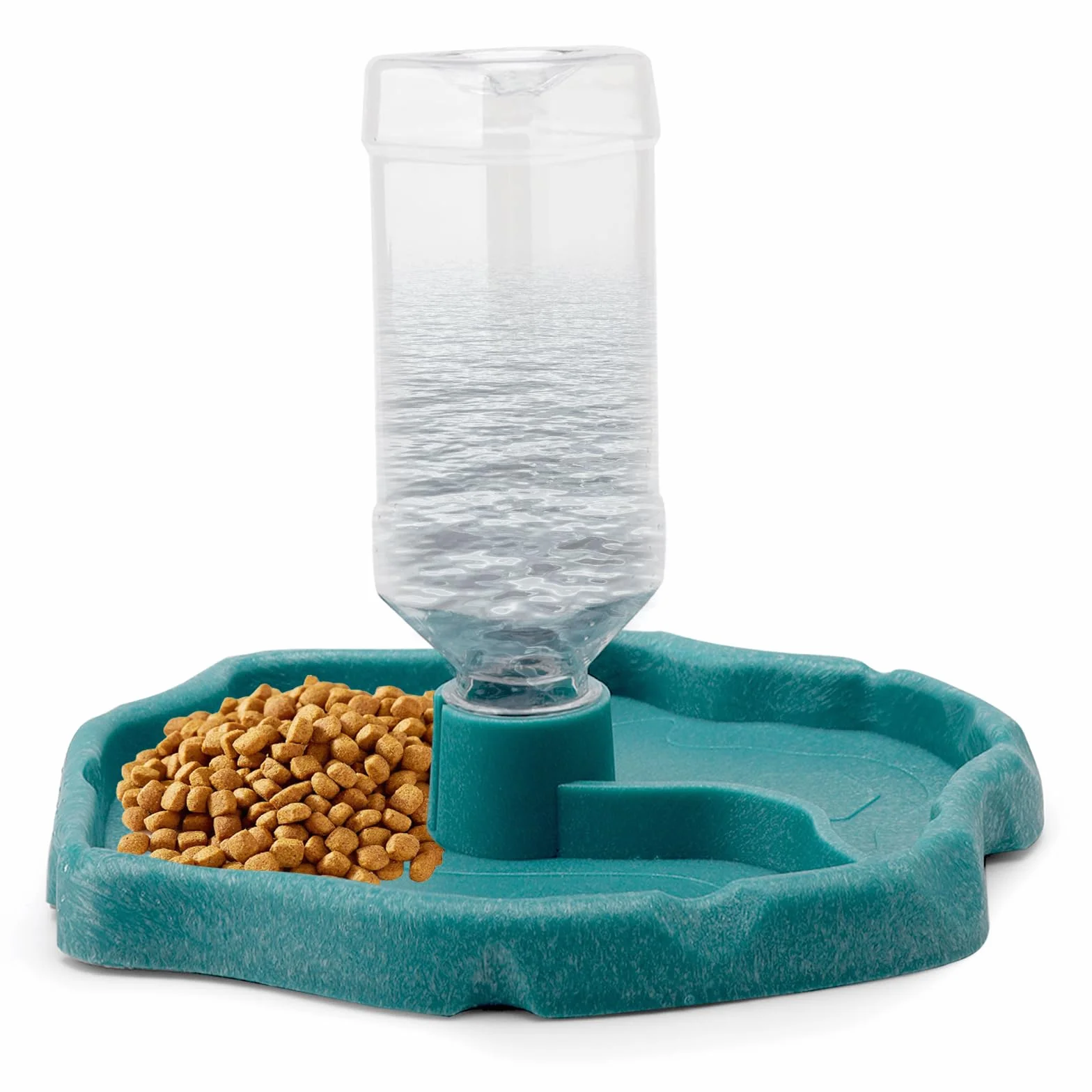 Gamelle 2 en 1 pour Reptiles et Tortues, Distributeur Automatique pour Nourriture et Eau en Plastique Transparent
