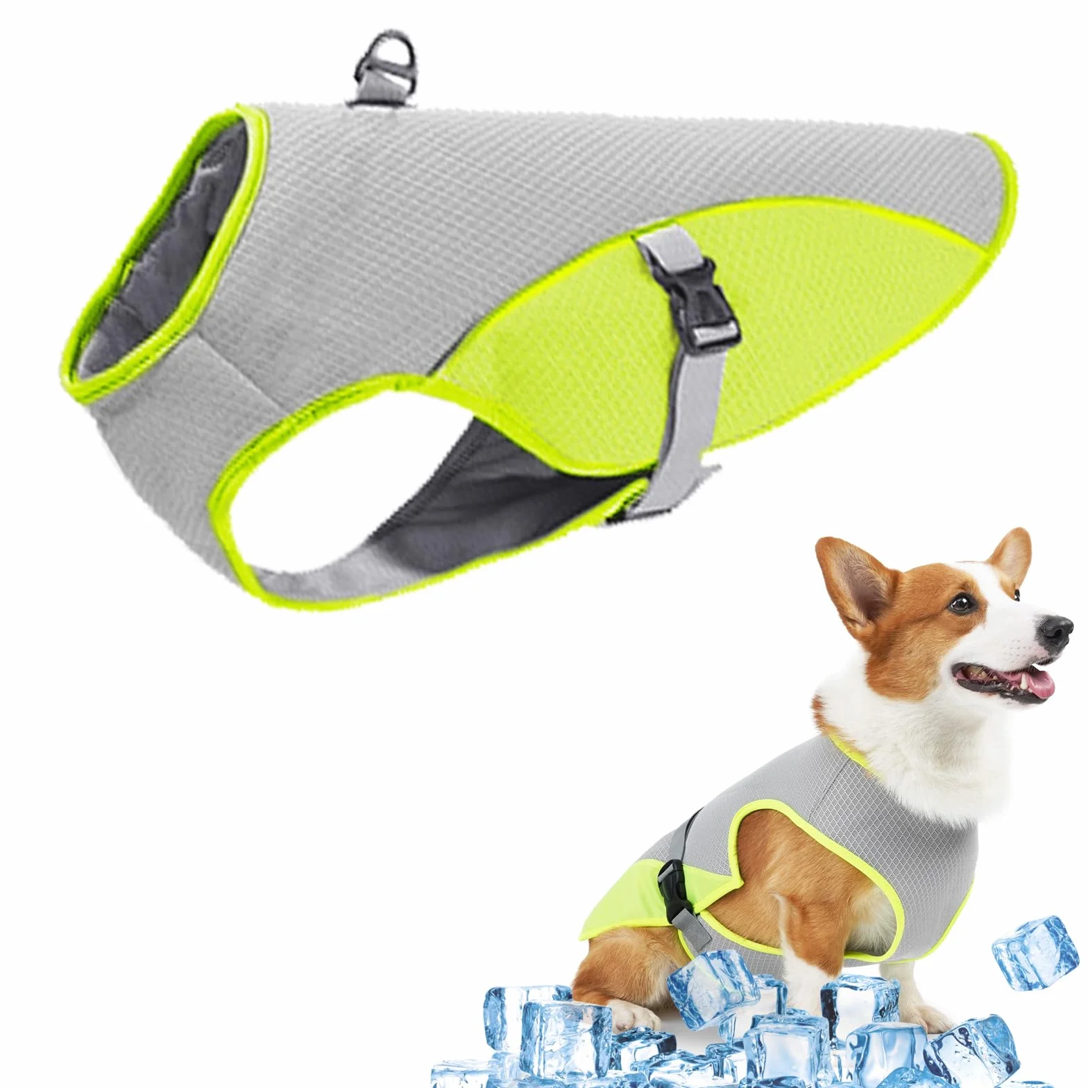Gilet de Refroidissement pour Chien Rafraîchissant Manteau Protection Contre Le Soleil Taille L