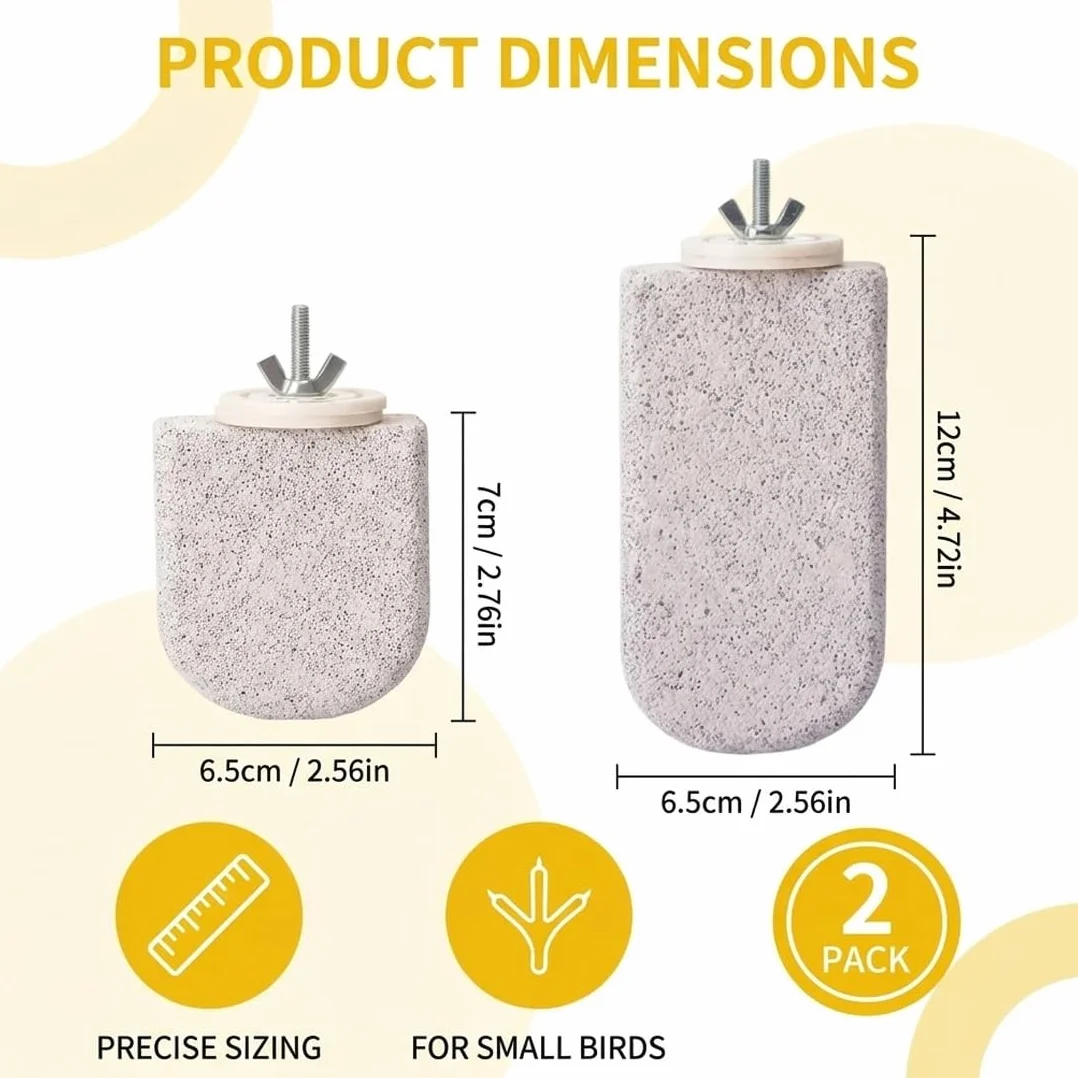 Lot de 2 Supports pour Os de Seiche Oiseaux, Pince Porte-Nourriture pour Cage, Accessoires Perruches Canaris Perroquets