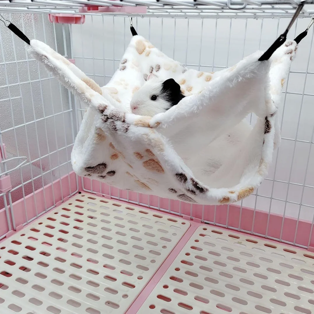 WeddHuis 1 Pièce Hamac pour Cobaye pour Ratons laveurs Petits Animaux Doux Chaud Flocon de Laine Animaux de Compagnie Accessoire de Cage Hamac pour Petits Animaux pour Dormir Hamster (Étoile)