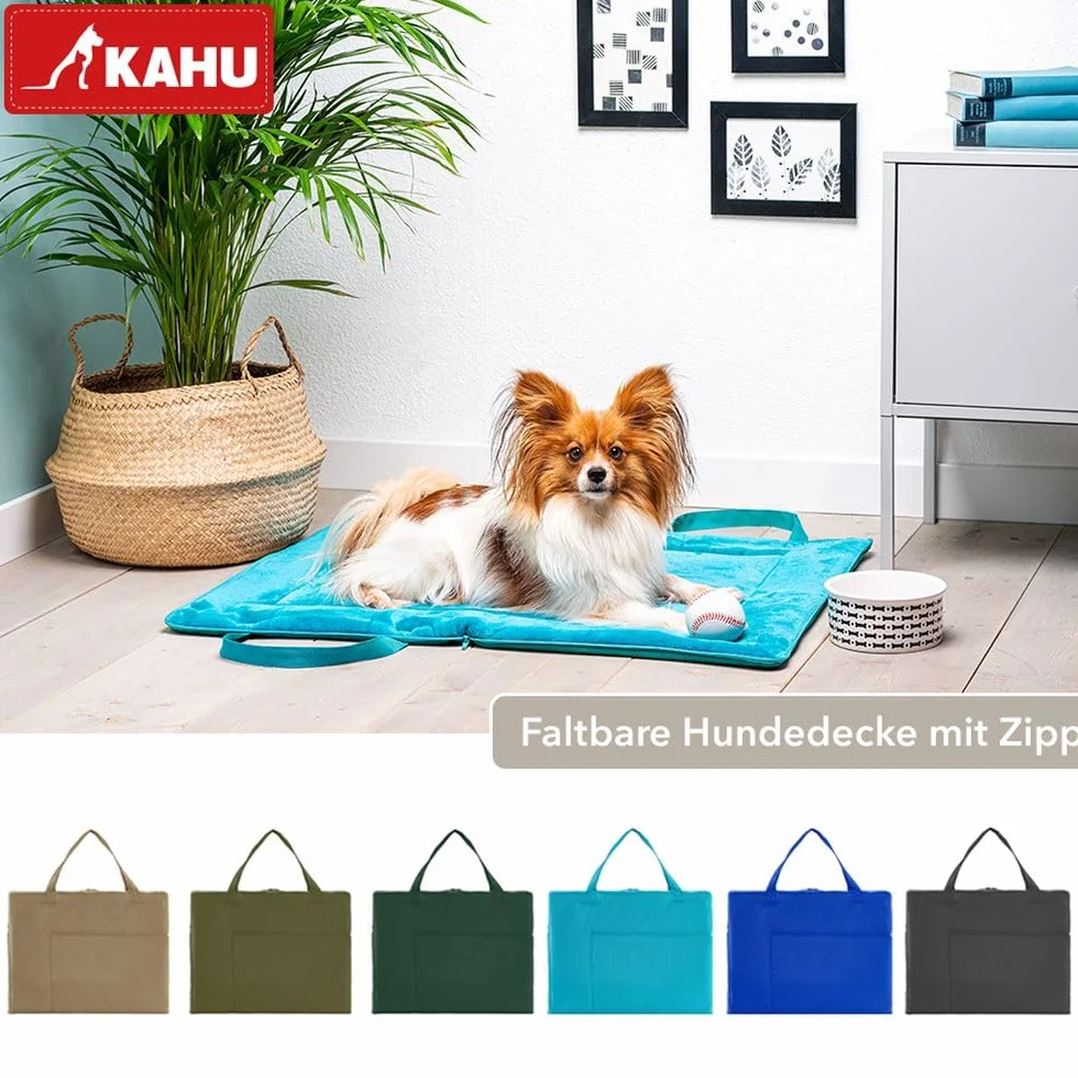 KAHU Tapis pliable pour chien 60 x 80 cm Couverture portable Lit voyage