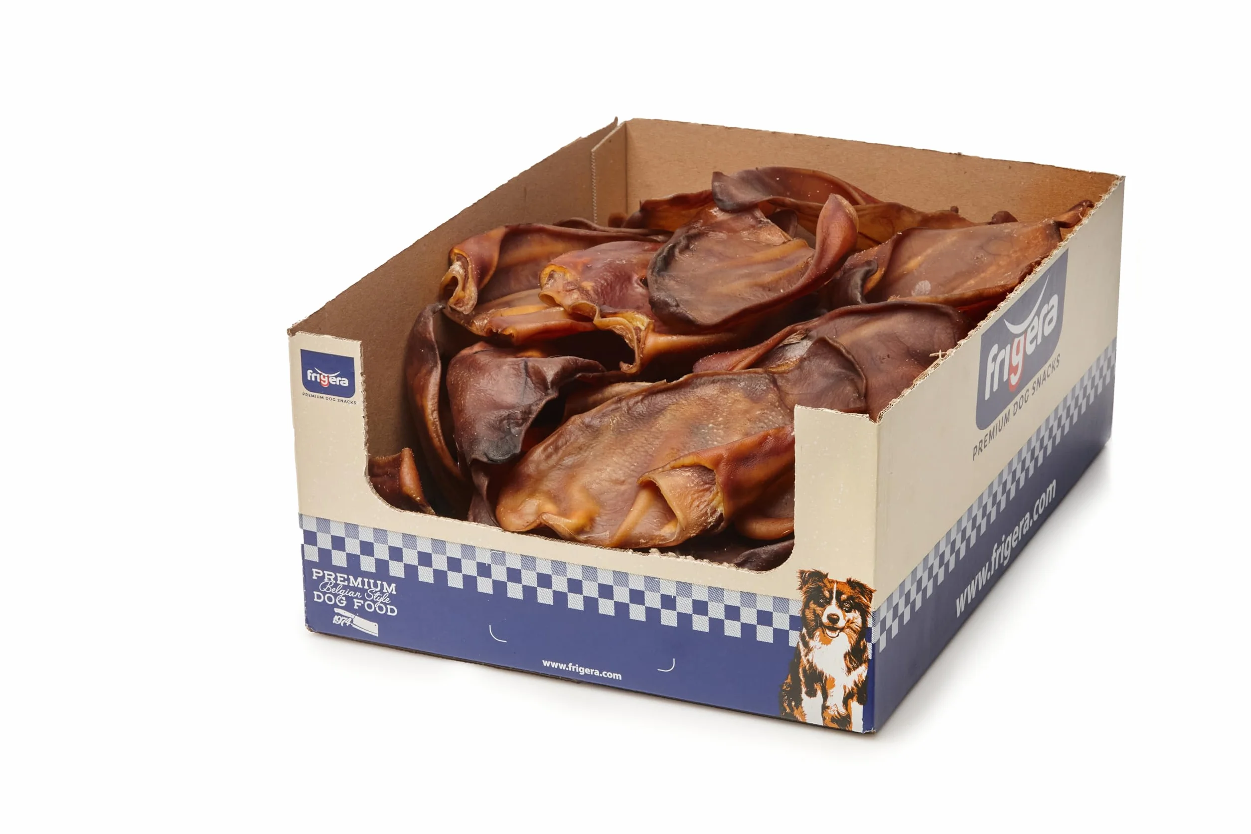 Frigera Oreilles de Porc 30 pcs 1260g Friandise Naturelle pour Chiens sans Gluten sans céréales