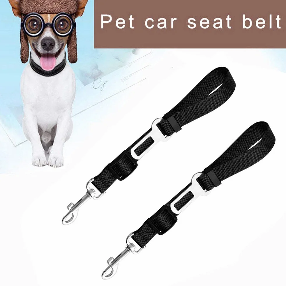 Voiture Ceinture de Securite pour Chien Indéchirable Réglable, 2 Pcs Harnais Voiture Chien Voiture Universel