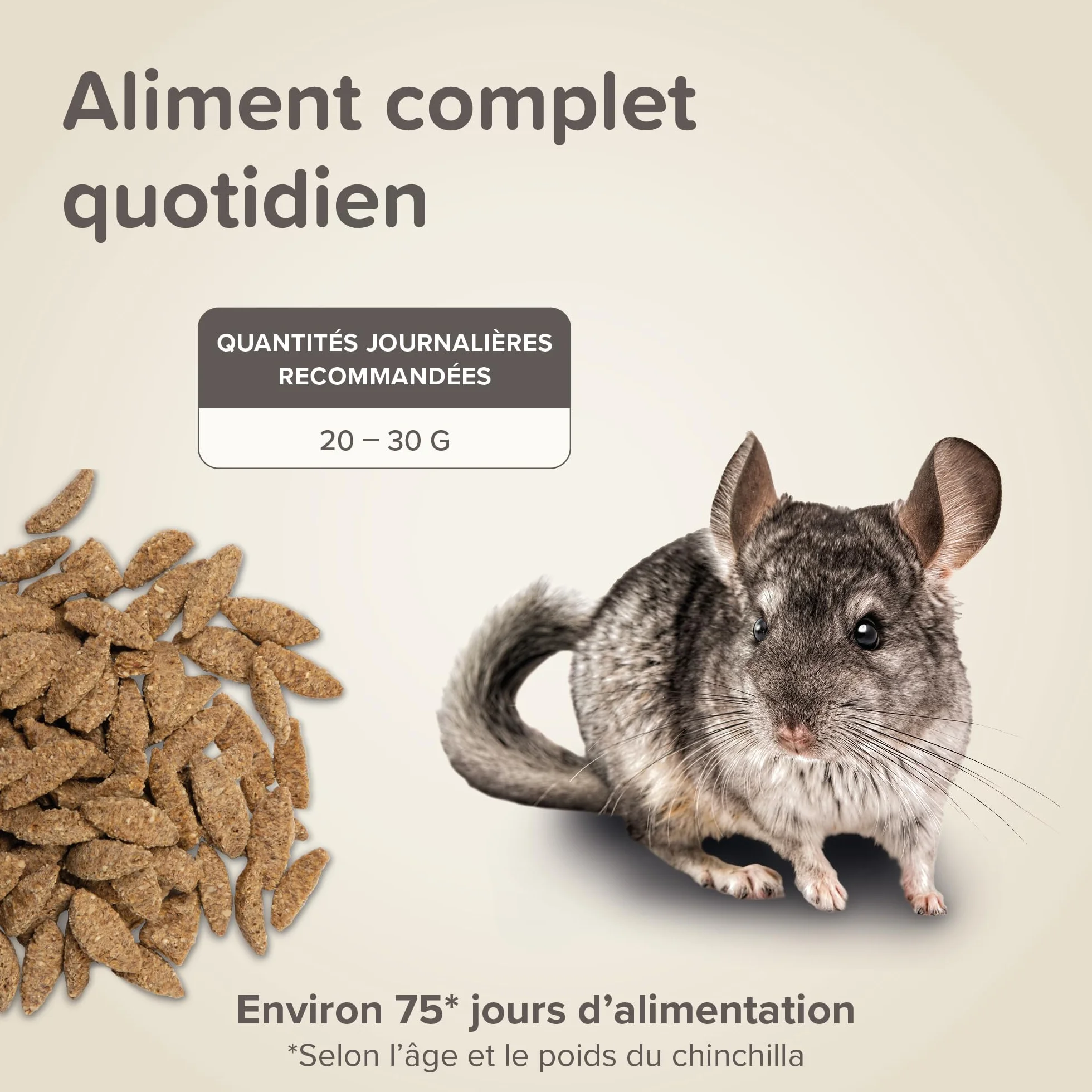BEAPHAR CARE+ Alimentation Super Premium extrudée pour chinchilla 1.5kg 20% fibres