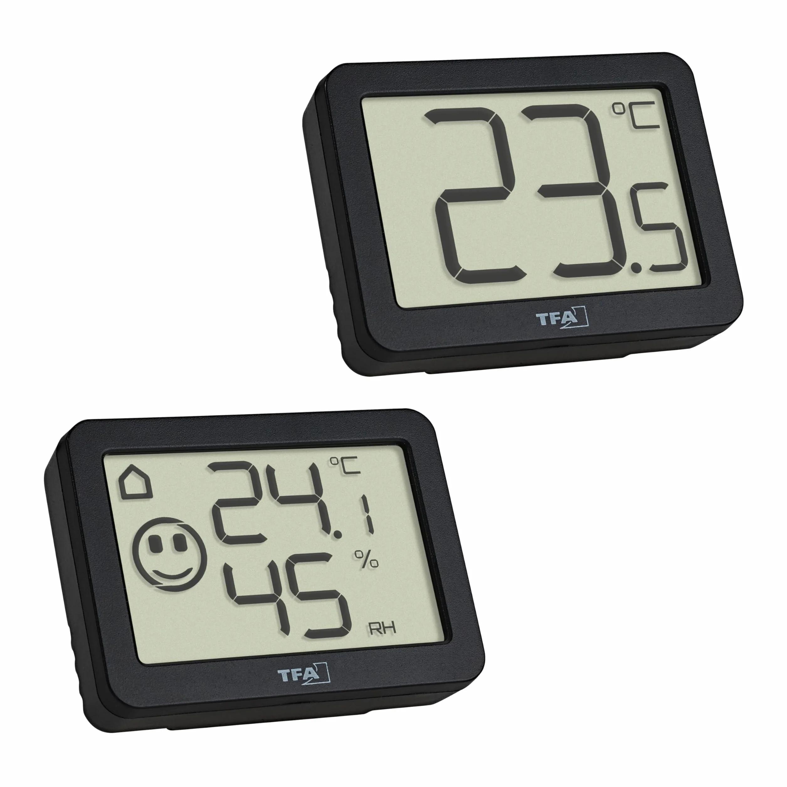 TFA Dostmann Mini Thermomètre & Thermo-Hygromètre Set 2 pièces 95.2020.01 noir