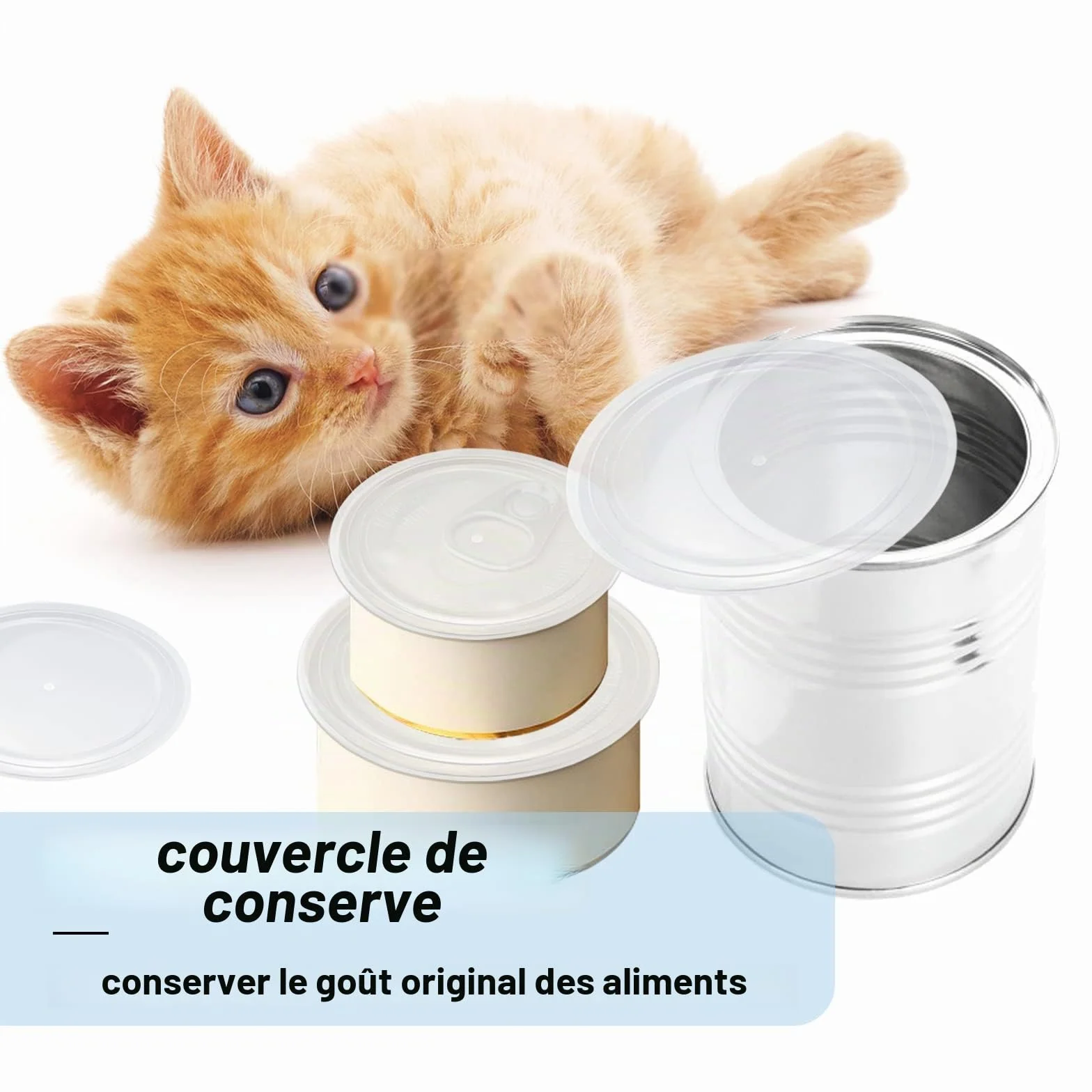Couvercles de boîte de conserve 101 mm 75 mm Lot de 10 pour 800 g 400 g 200 g