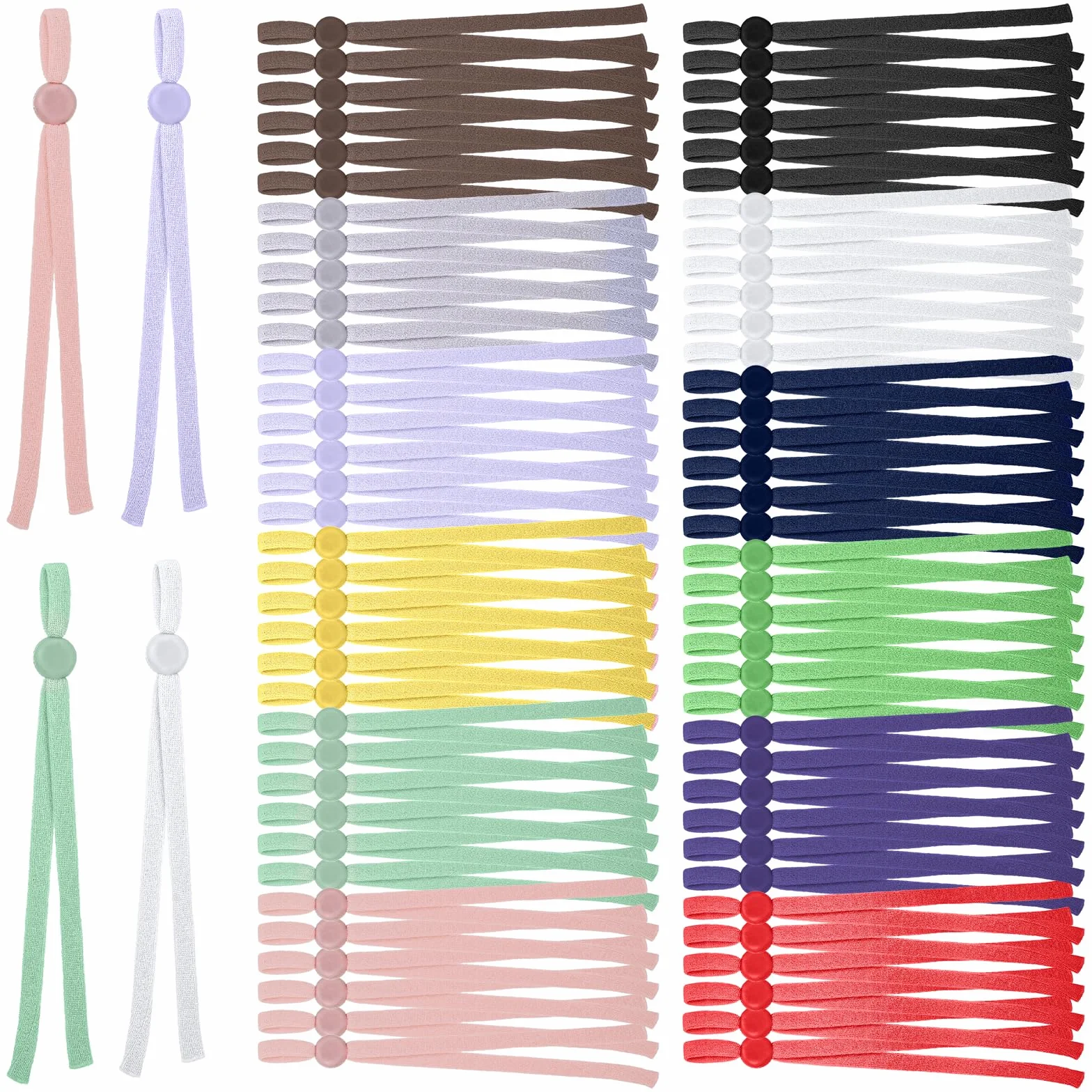 Lot de 60 colliers d'identification réglables pour chiot en nylon multicolore 12 couleurs