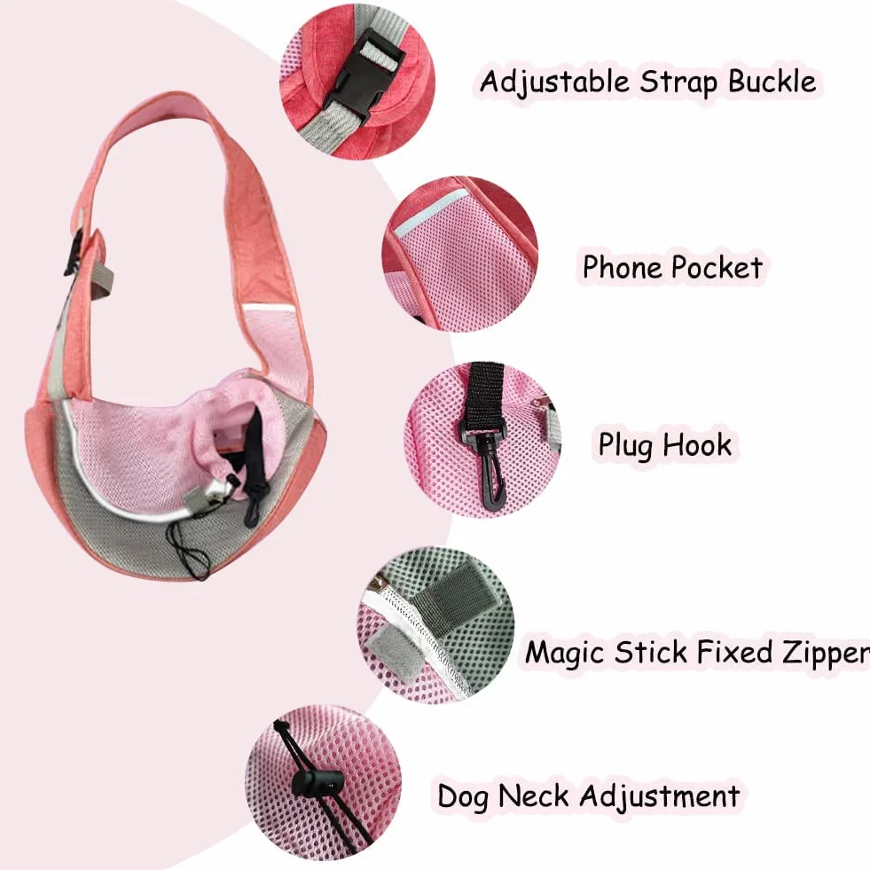 FEimaX Sac de Transport pour Chien, Sac à Bandoulière Mains Libres Petit Animal avec Sangle Réglable