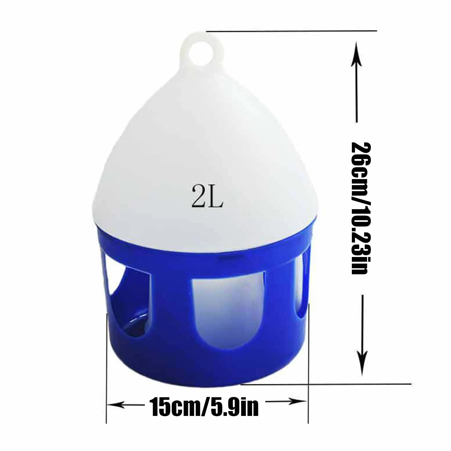 Abreuvoir pour Pigeons 2 litres Antifuite Amovible pour Oiseaux