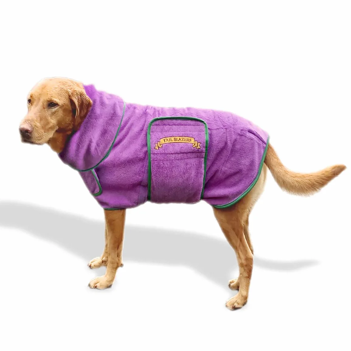 Manteau de séchage super absorbant pour chien, serviette double couche en microfibre, peignoir épais et doux pour chien, robe de chambre réglable pour le bain, la promenade et les voyages