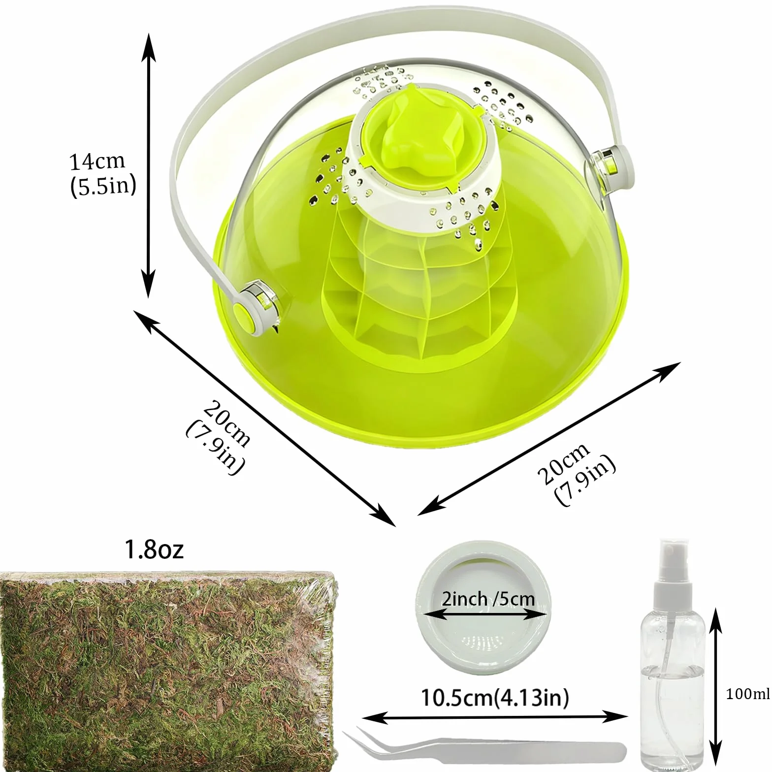 Kit de terrarium pour escargots - Boîte d'élevage d'observation pour mantes priantes, araignées, coccinelles