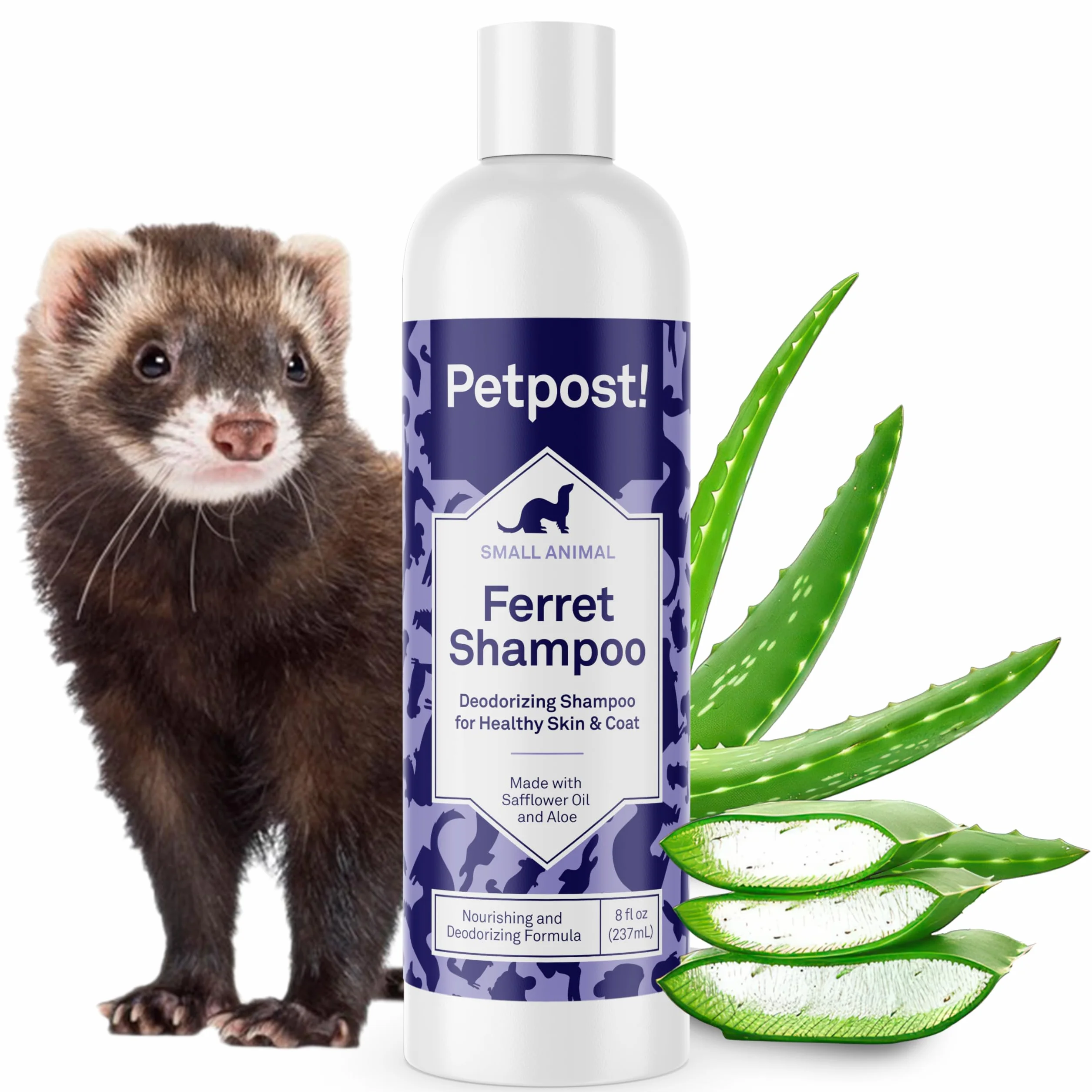 Shampoing pour furets désodorisant naturellement Peau et Pelage sains