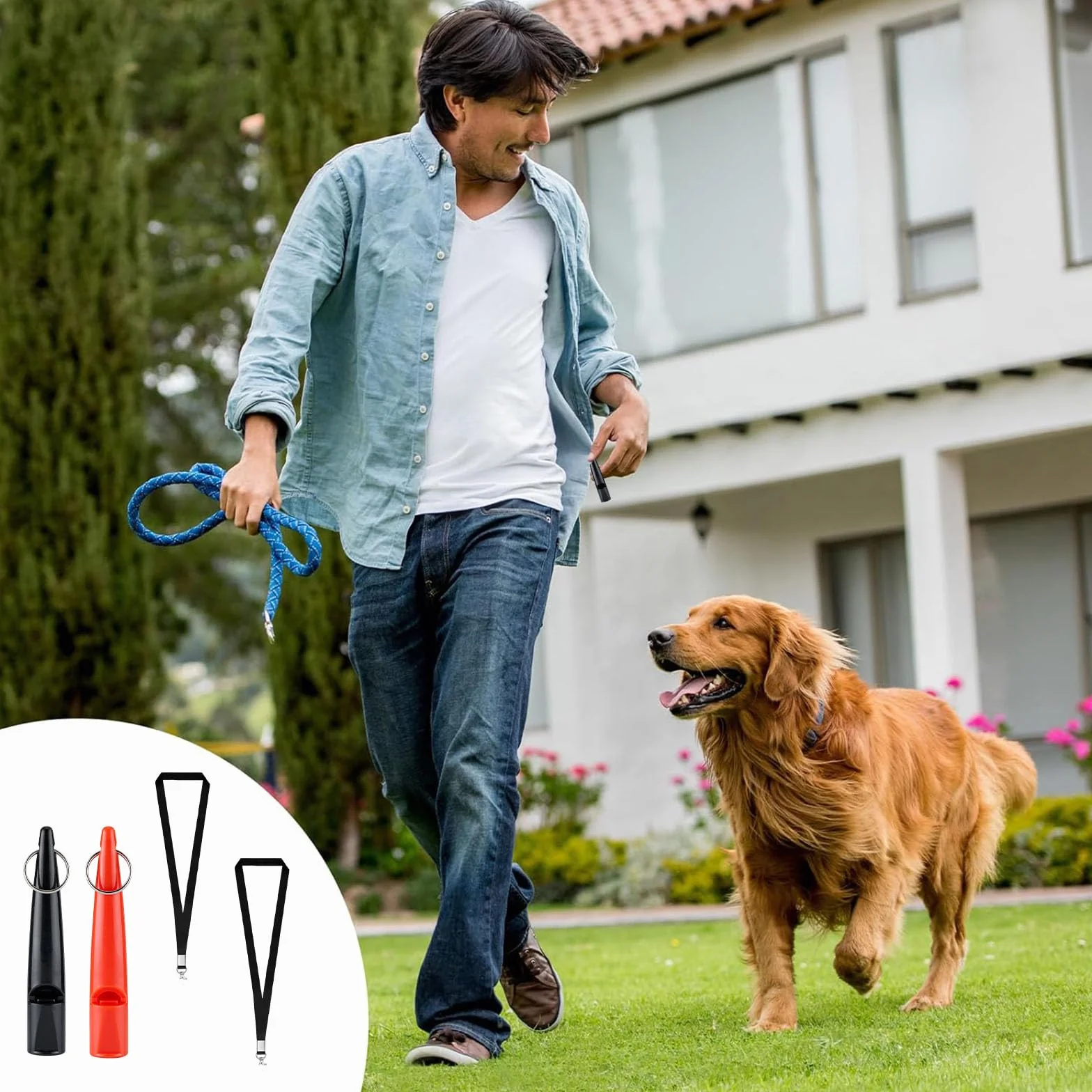 Sifflet pour Chien Anti Aboiement Ultrason Professionnel 2 Pièces