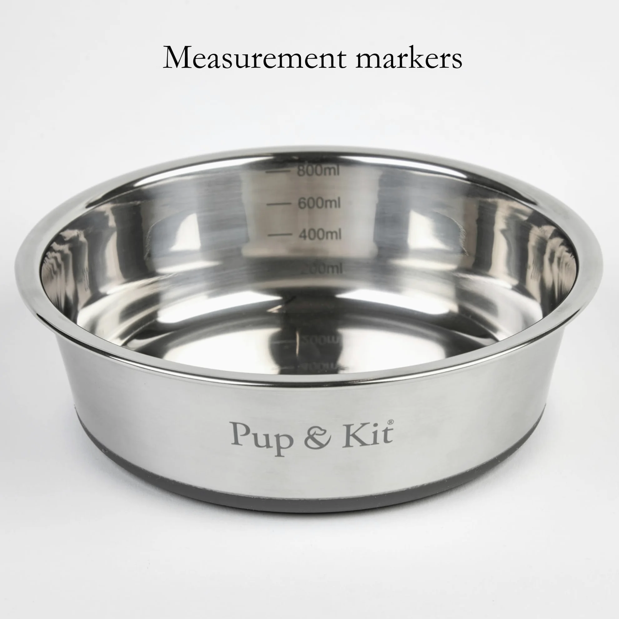 Pup & Kit Lid-it Gamelle pour chien avec couvercle en silicone – Gamelle antidérapante en acier inoxydable – Passe au lave-vaisselle – Idéale pour le stockage des aliments, la préparation des repas et