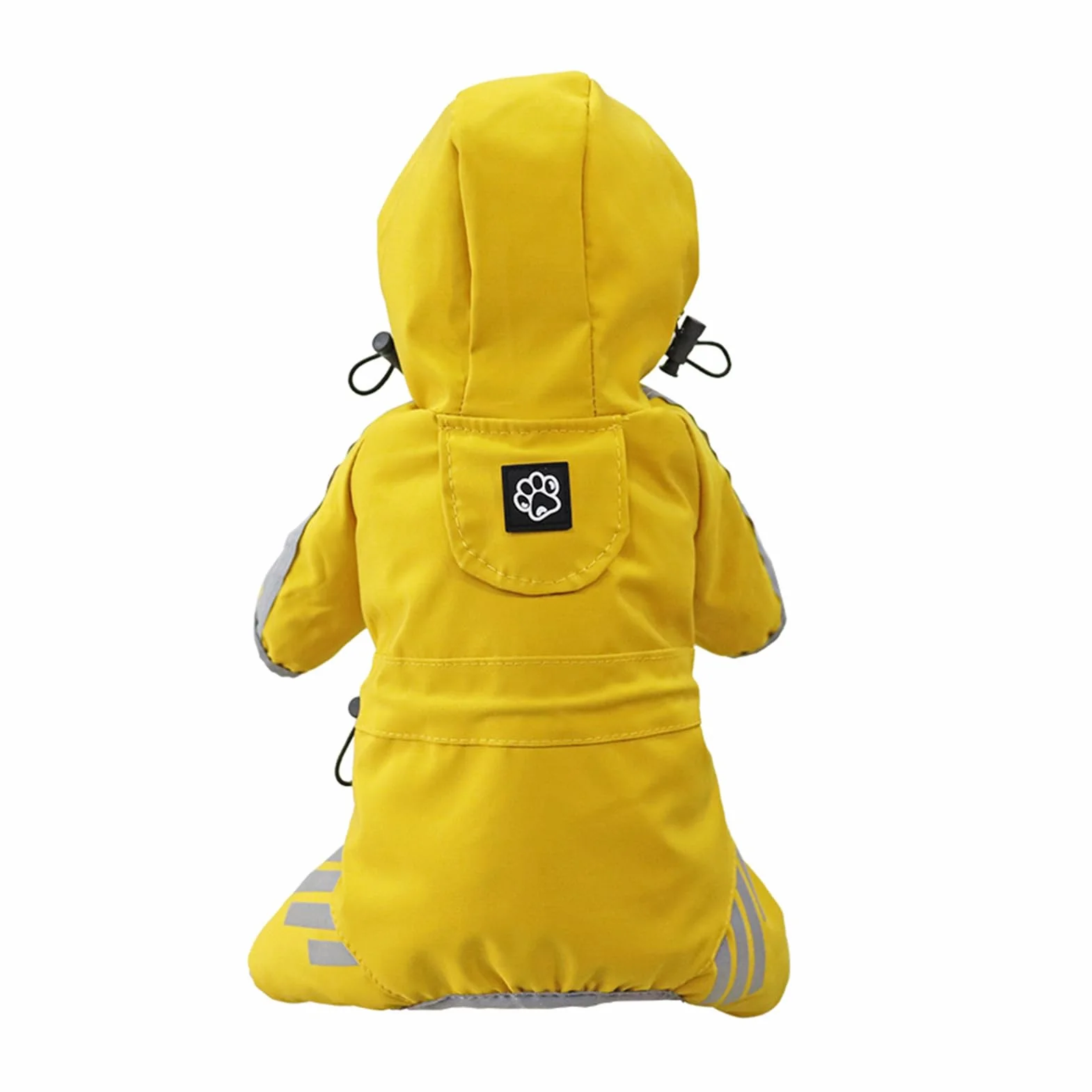 Manteau de pluie imperméable réfléchissant pour chien avec bandes réfléchissantes à quatre pattes