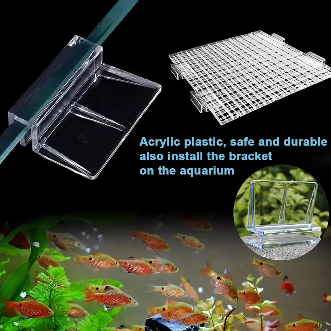Couvercles pour aquarium Lot de 8 clips support en acrylique universel 6 mm 8 mm