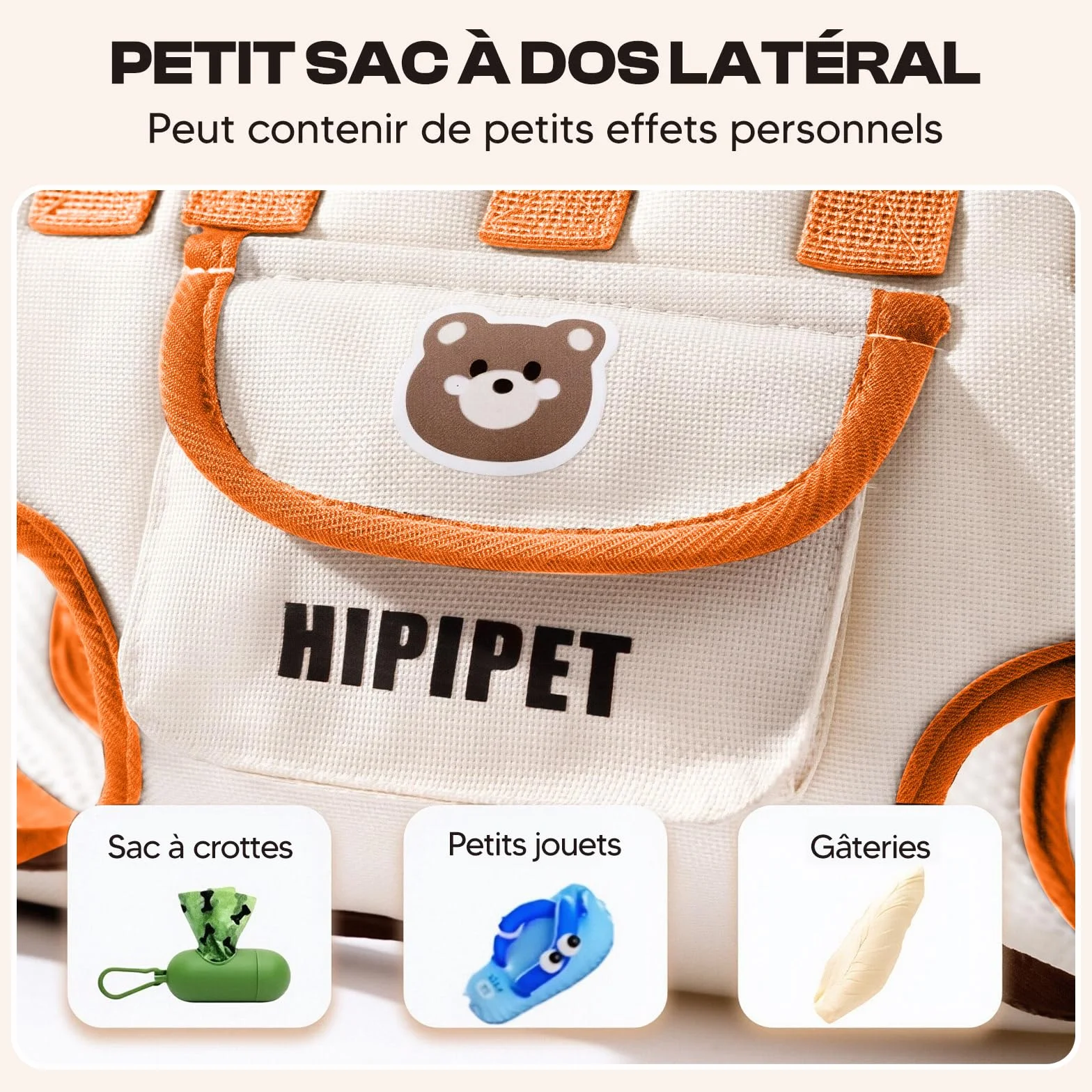 Harilla Harnais de Transport pour Chien, Sac Ergonomique Respirant avec Bandoulière Réglable, S