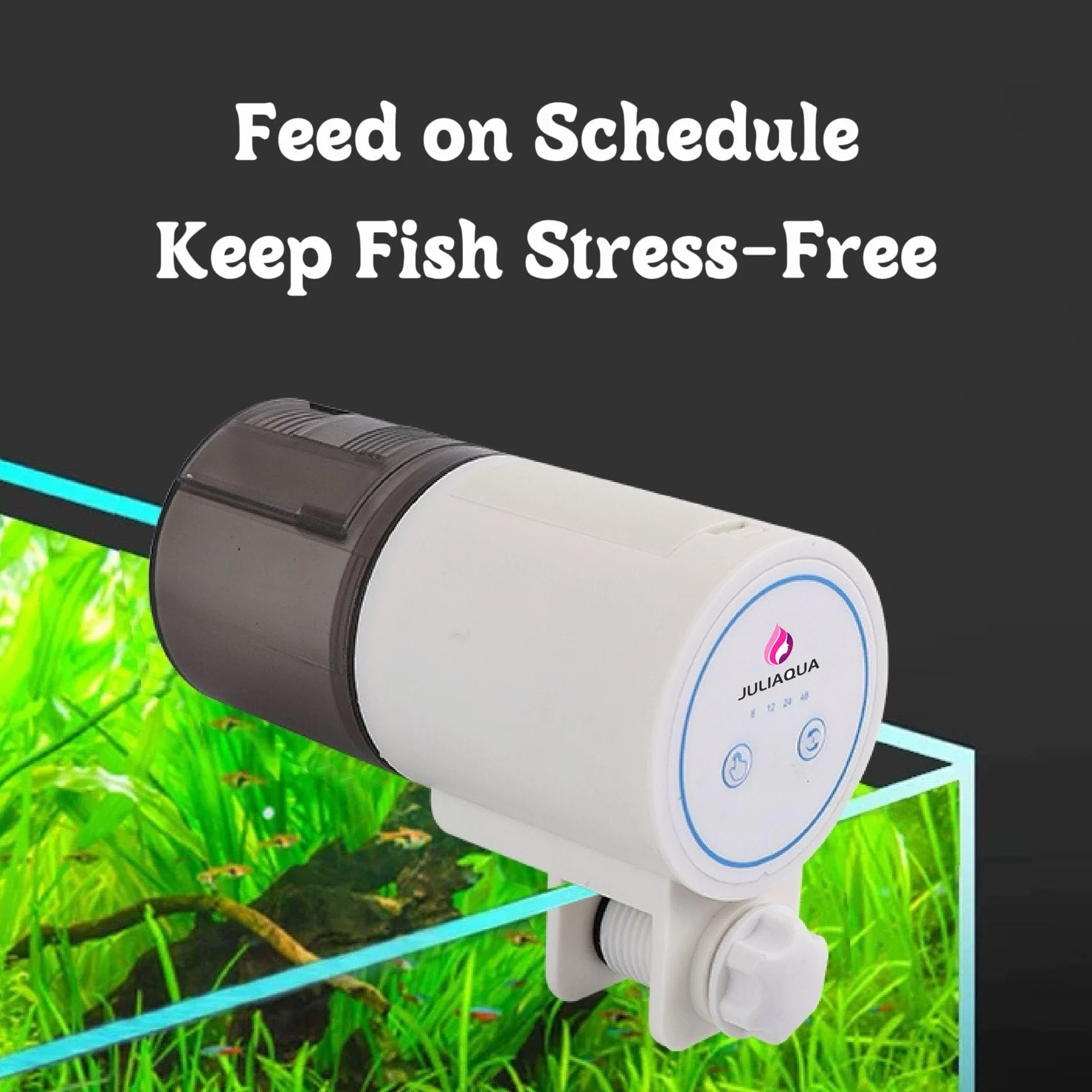 Distributeur Automatique de Nourriture pour Aquarium 4 Modes Manuel