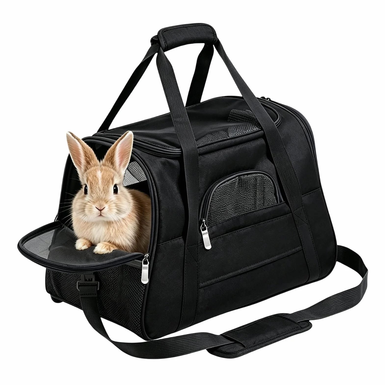 Cage de transport légère pour chat - Pour la randonnée et le camping - Sac ergonomique souple avec poignées pour chats, chatons et petits chiens