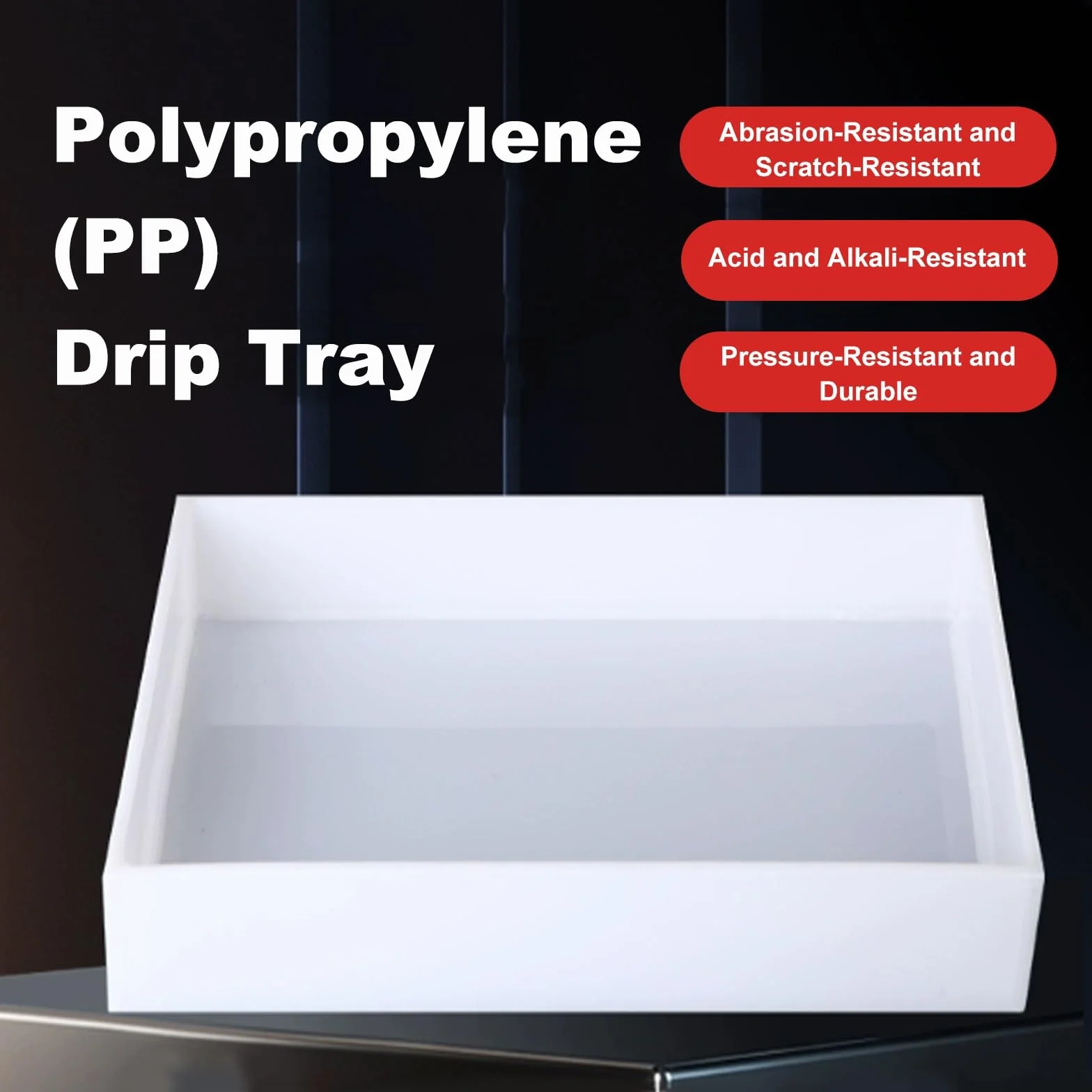 Bac de Récupération d'Huile en Plastique PP Anti-fuite 40x20x5cm Plateau de Remplacement