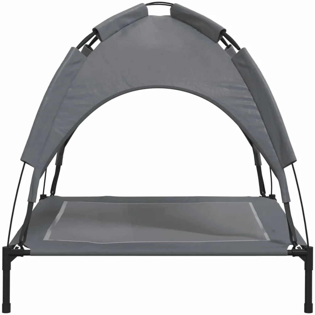 Lit pour Chien avec auvent Anthracite Tissu Oxford et Acier Articles pour Animaux de Compagnie Anthracite,172598