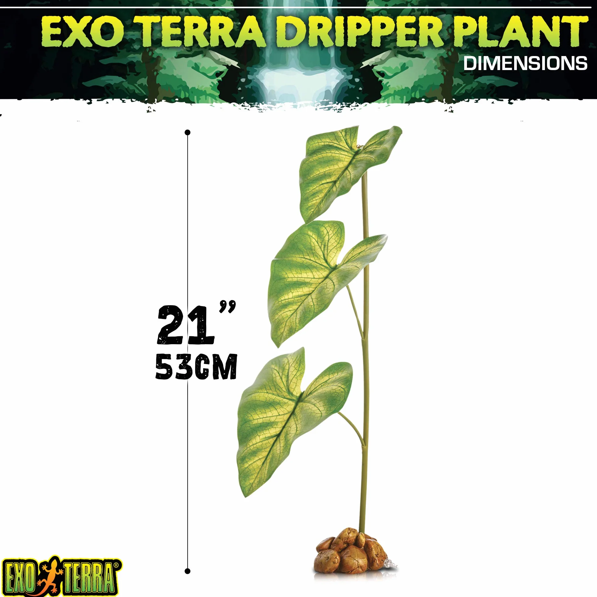 Exo Terra Water Dripper Plante de Décoration pour Reptile/Amphibien Taille L