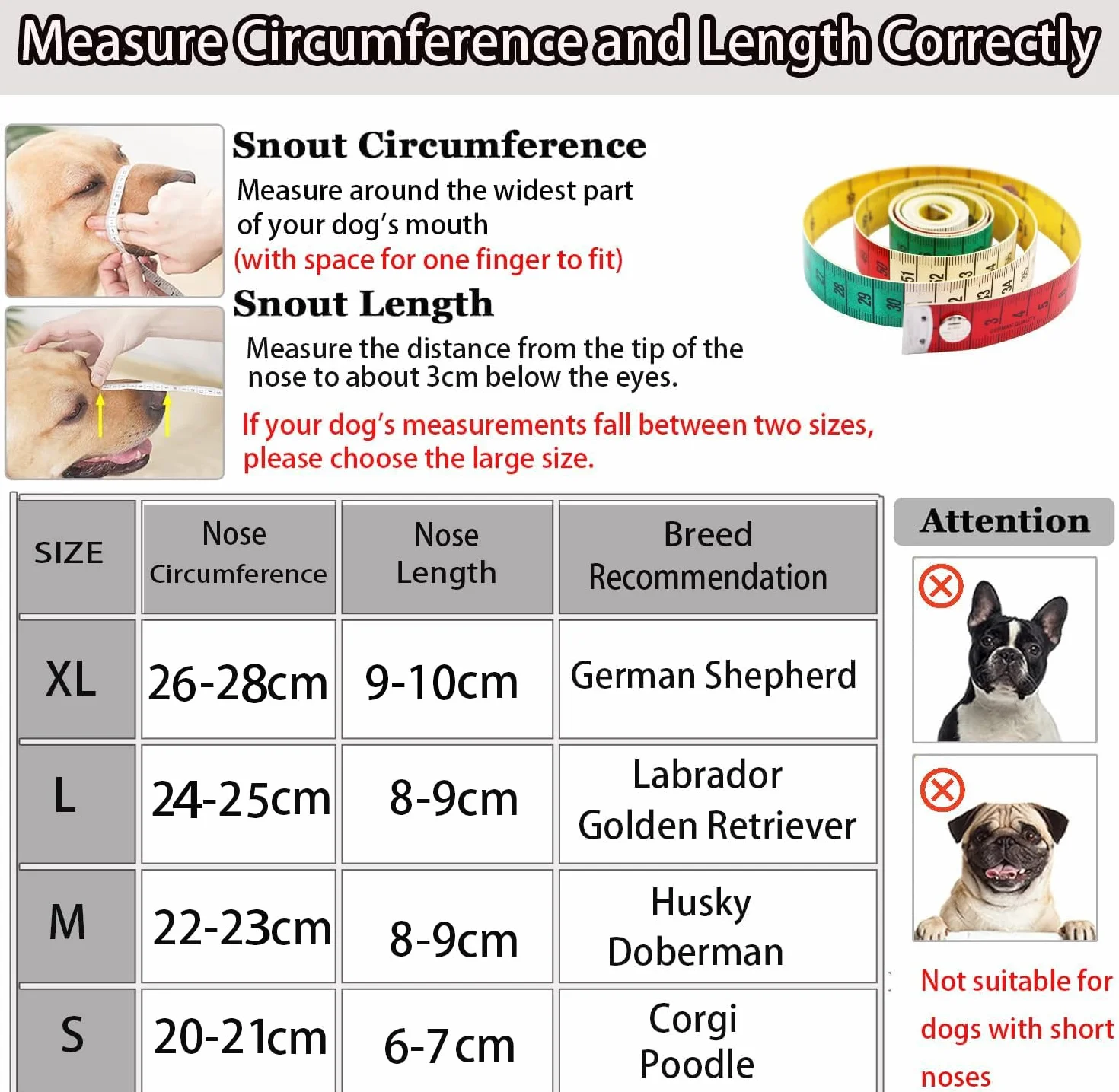 Museliere pour Chien， Empêche de Mâcher/Manger/Mordre Couvre, Muselière Respirante, Réfléchissante et Ajustable pour Museliere Chien(Noir_M)