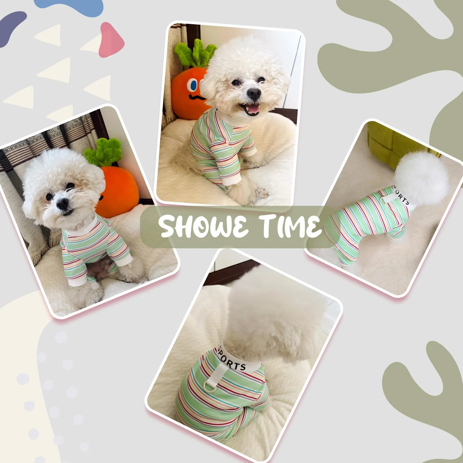 Pyjamas pour chiens et chats, Pull chaud avec laisse à anneau en D Vert XL