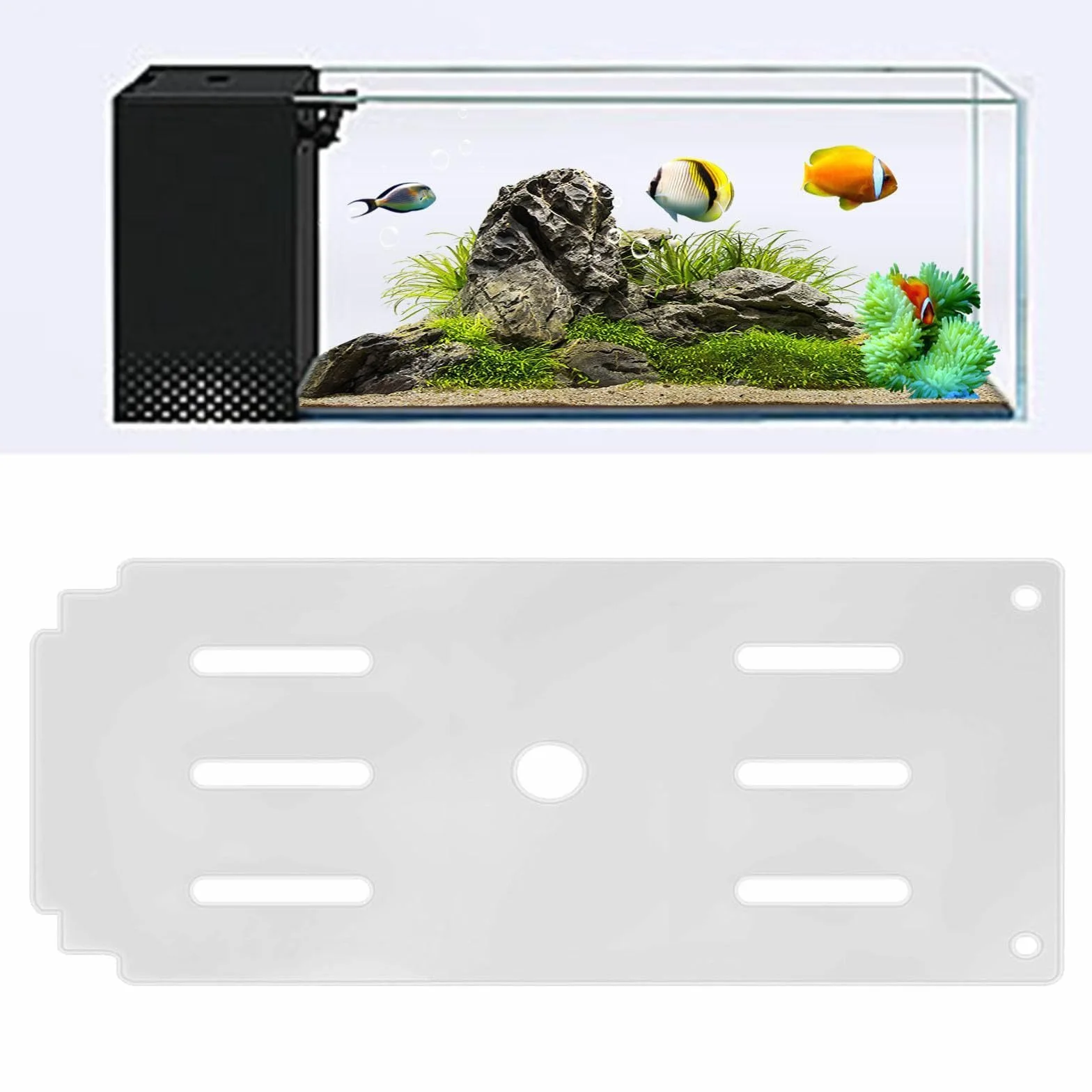 Couvercle d'aquarium Anti-Saut en Acrylique 40x15cm